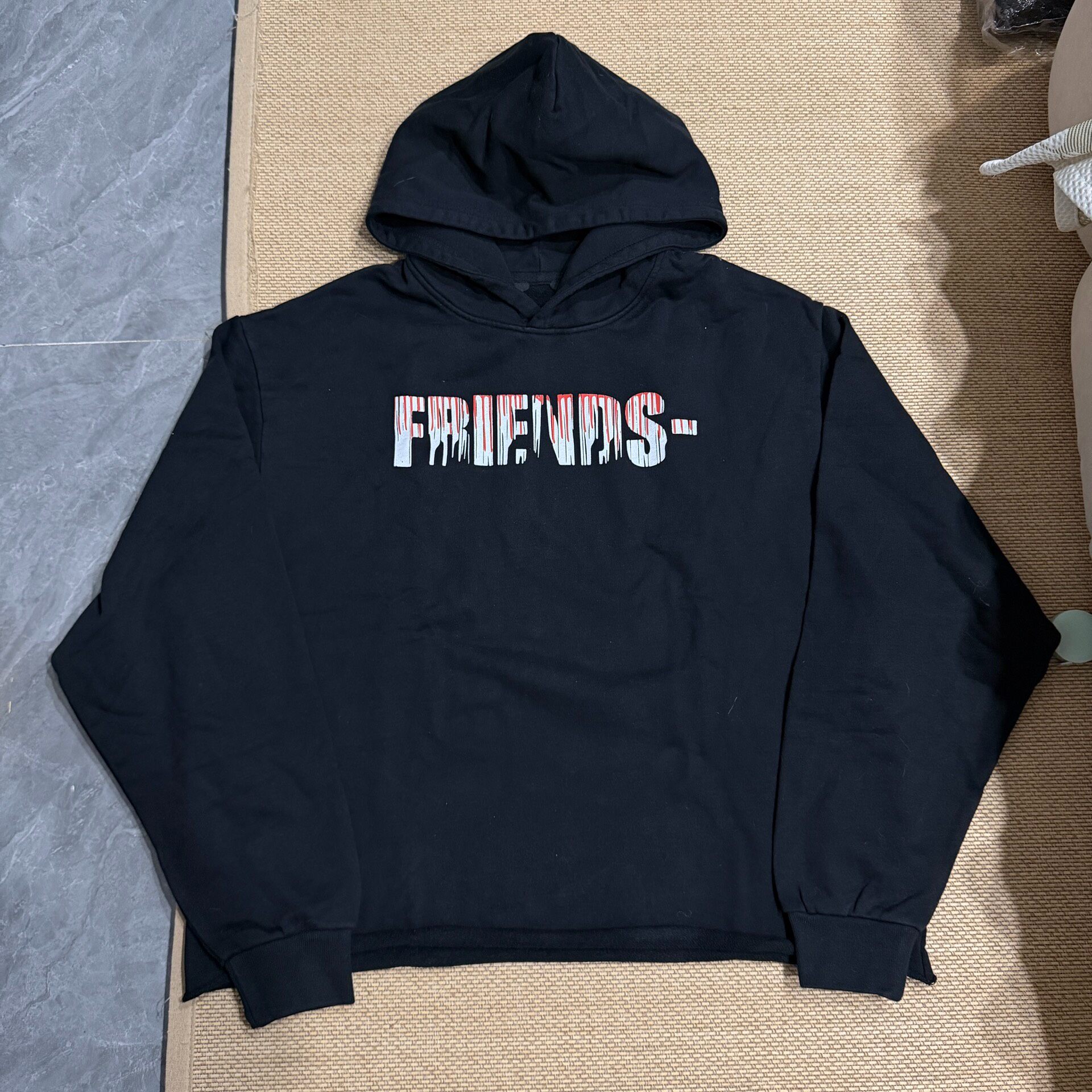 Vlone Black Hooded Sweatshirt