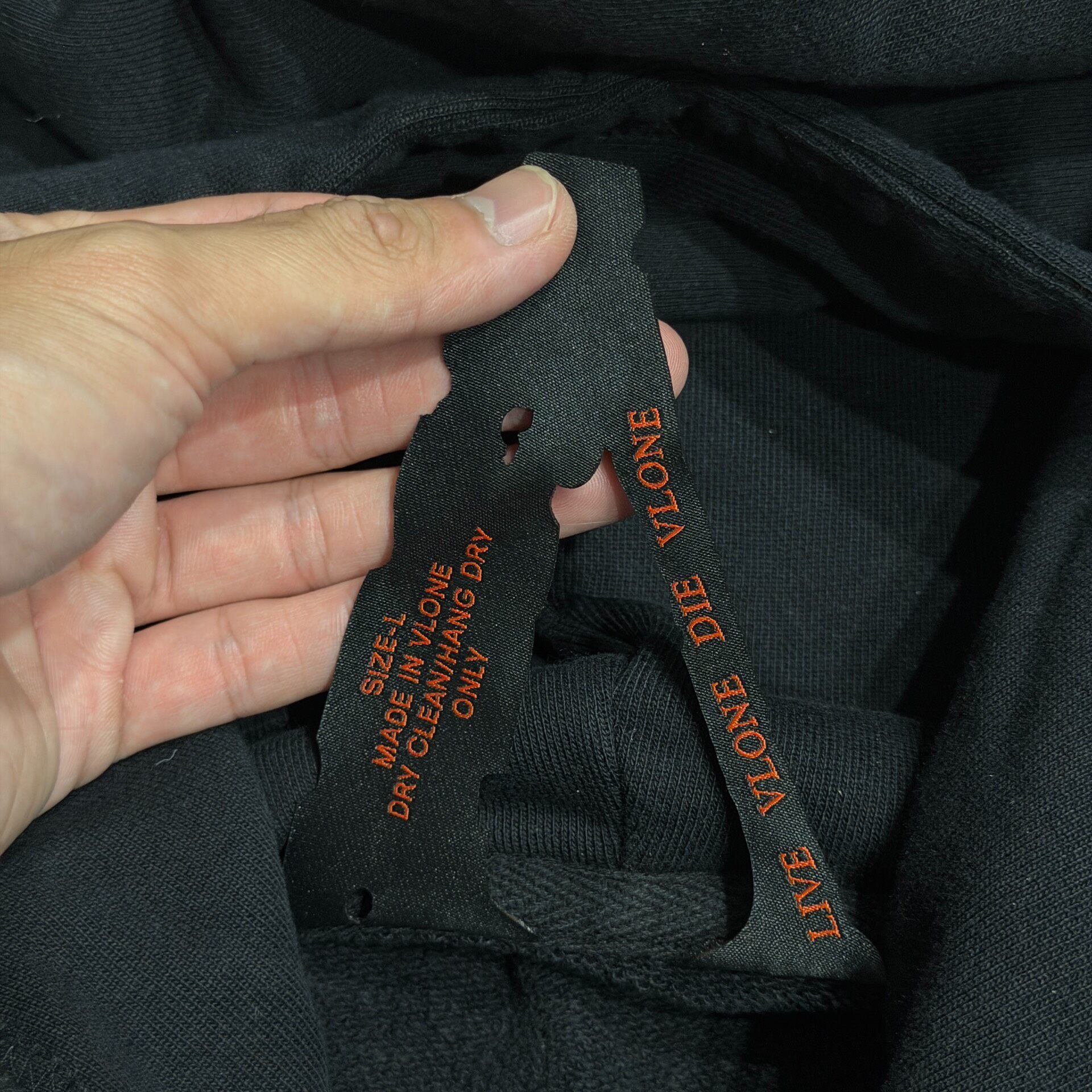 Vlone Black Hooded Sweatshirt — back