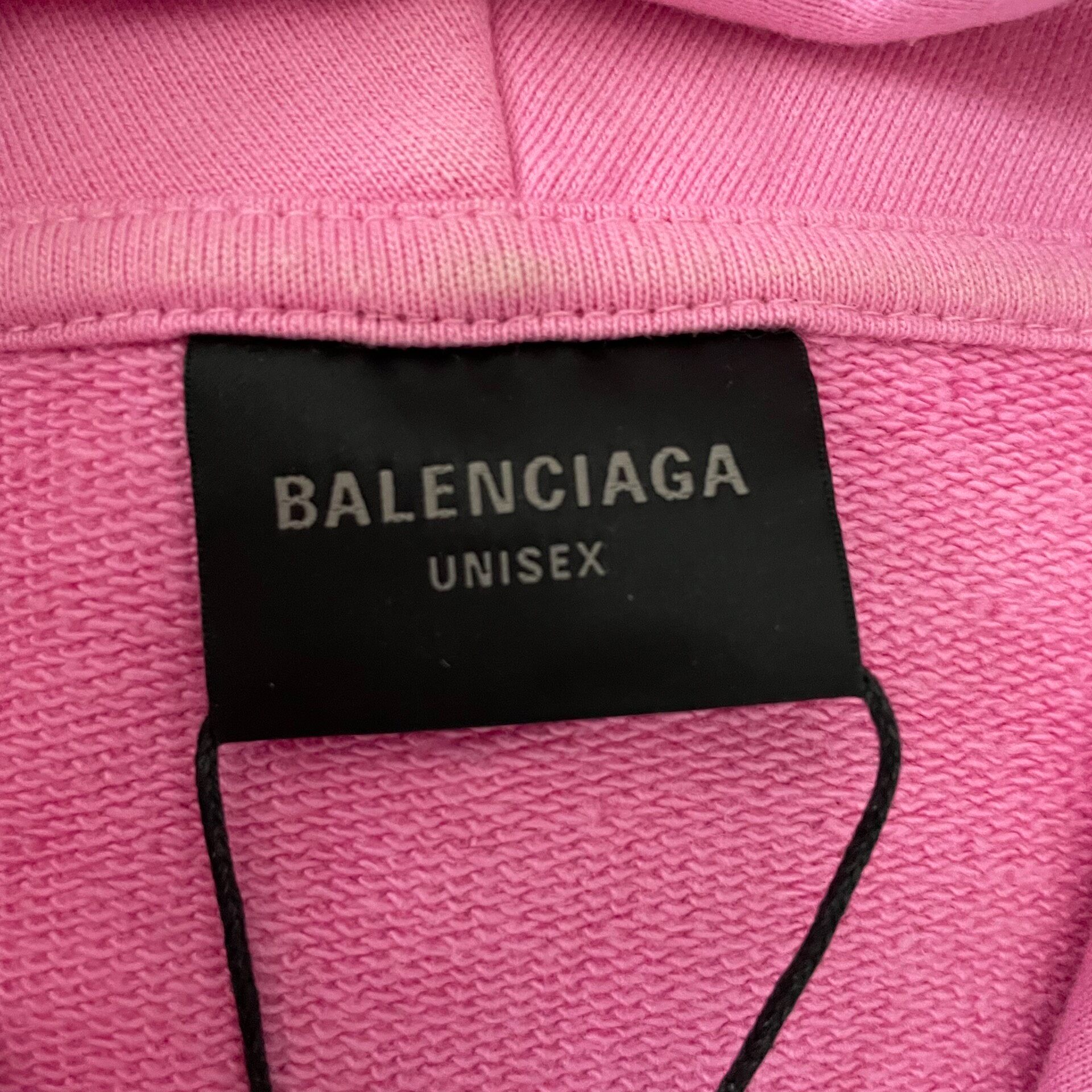 Balenciaga Pink Horse Print Zip Hoodie — detail