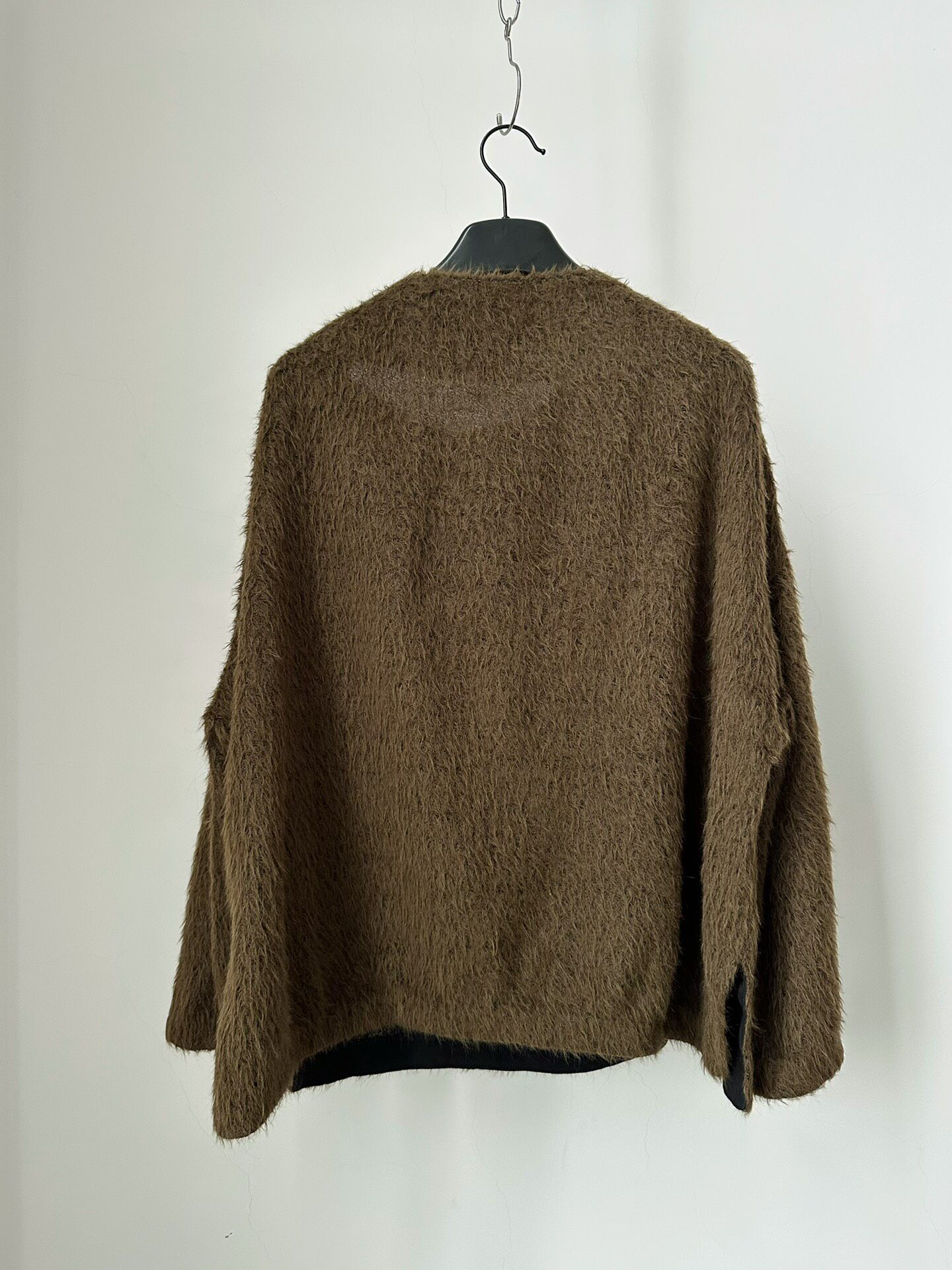 Issey Miyake Haat Line Brown Pullover Top — detail