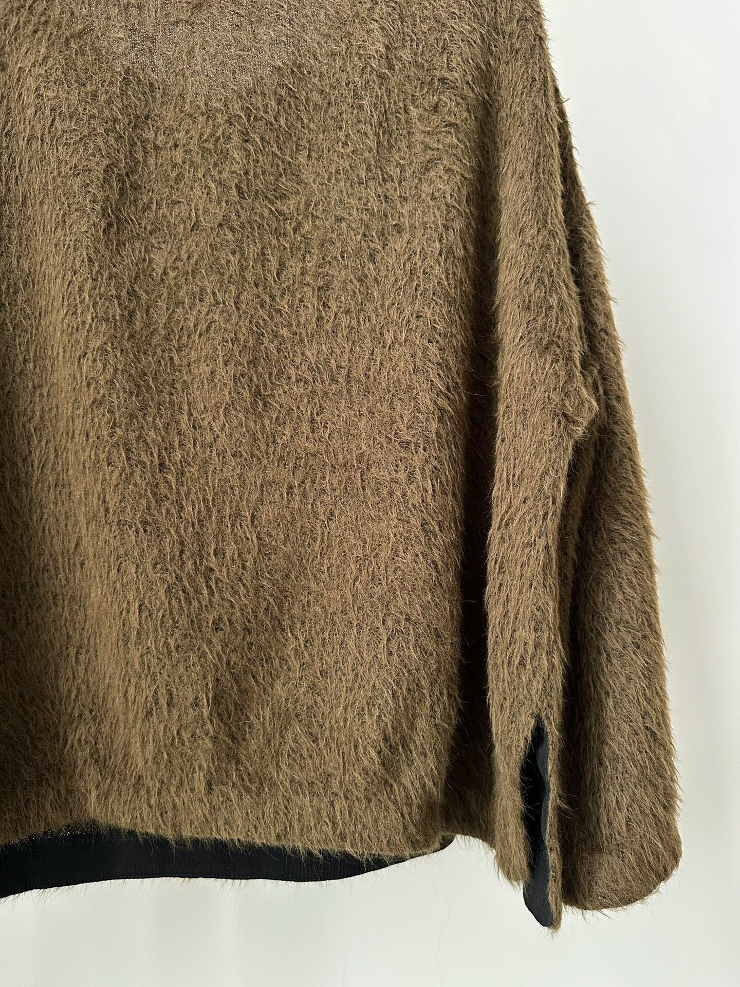 Issey Miyake Haat Line Brown Pullover Top — back