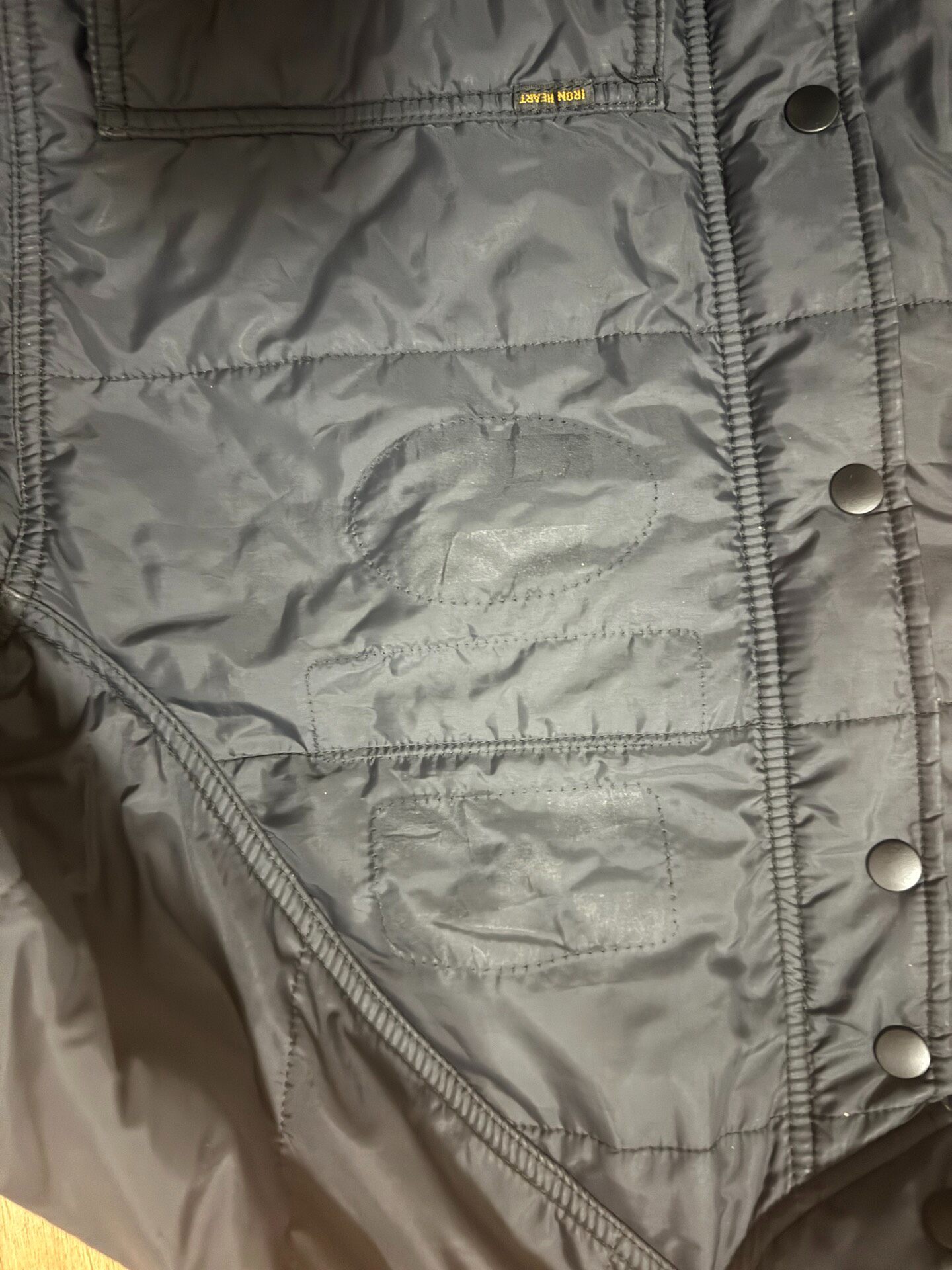 Iron Heart Biker Quilted Jacket — back