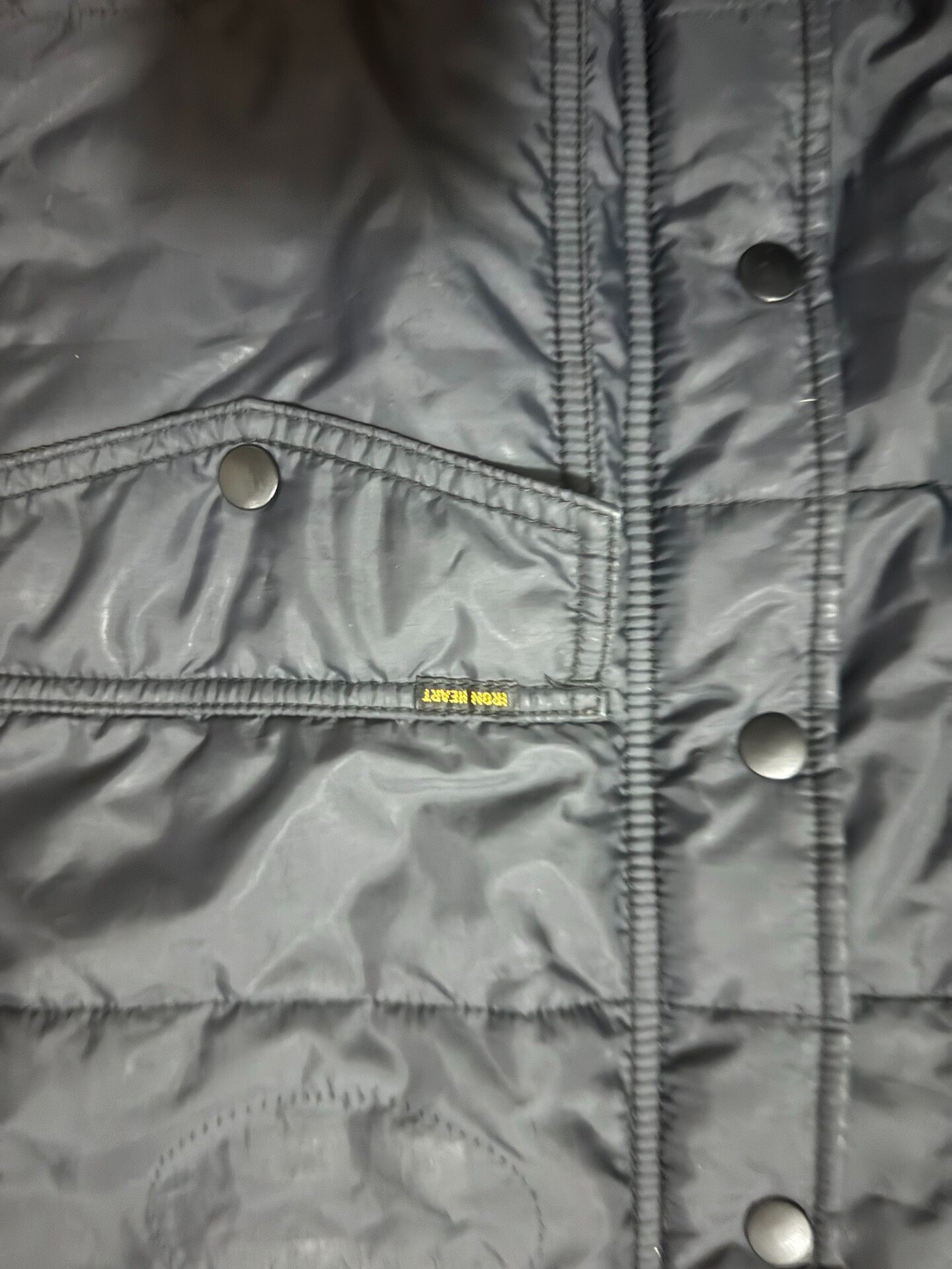 Iron Heart Biker Quilted Jacket — detail