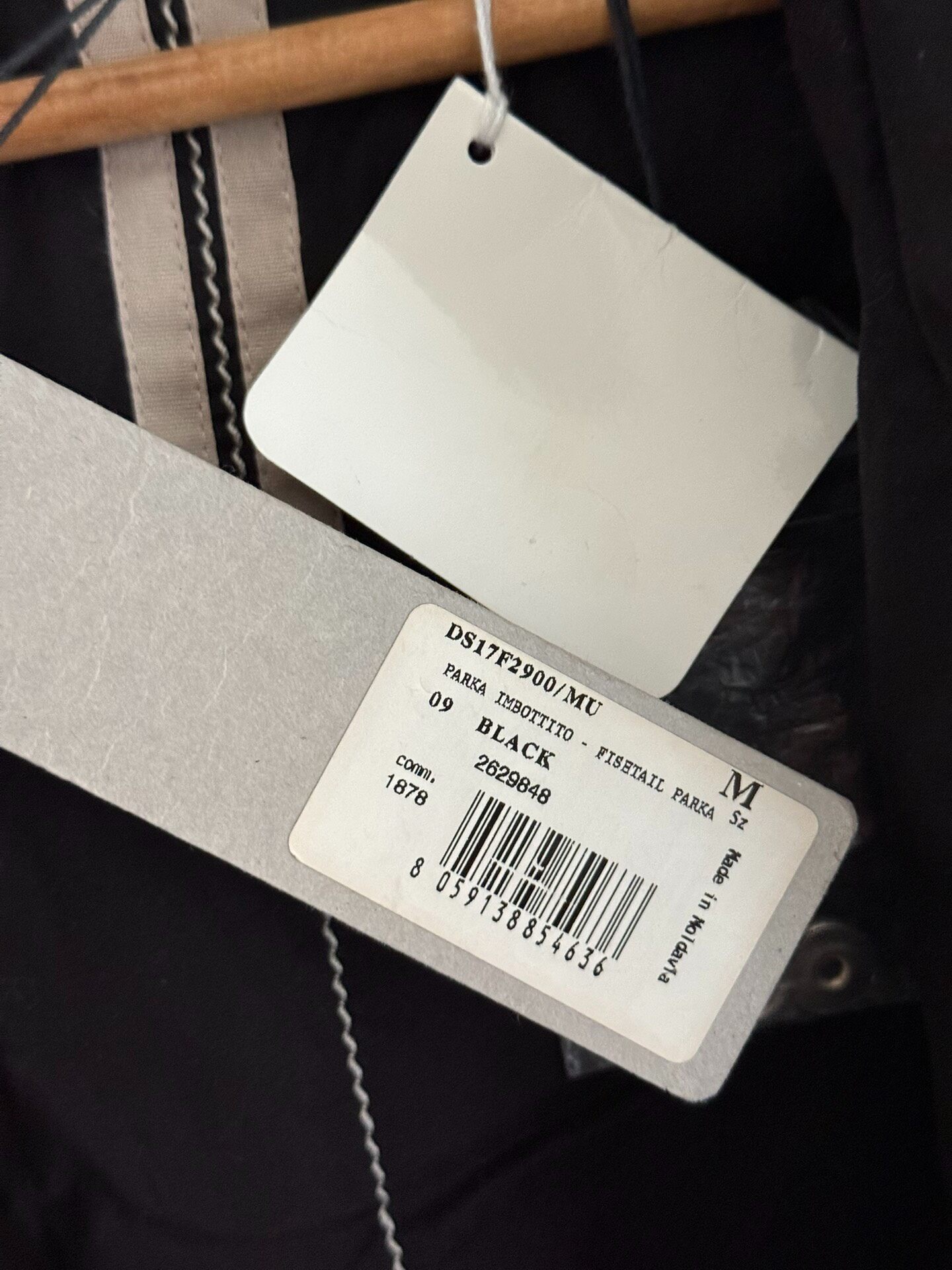Rick Owens DRKSHDW Fishtail Padded Coat — detail