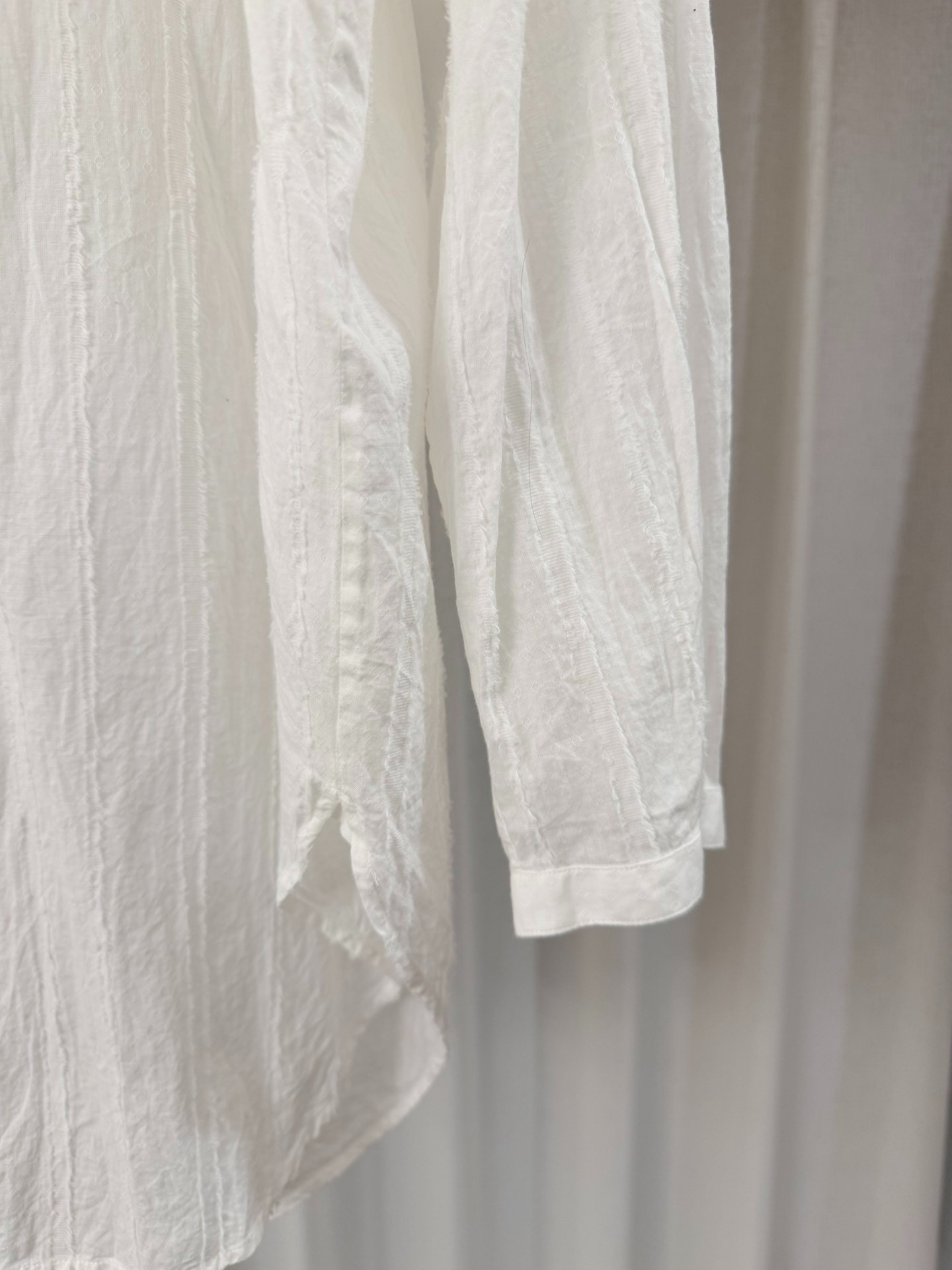 Saint Laurent White Round Collar Shirt — back