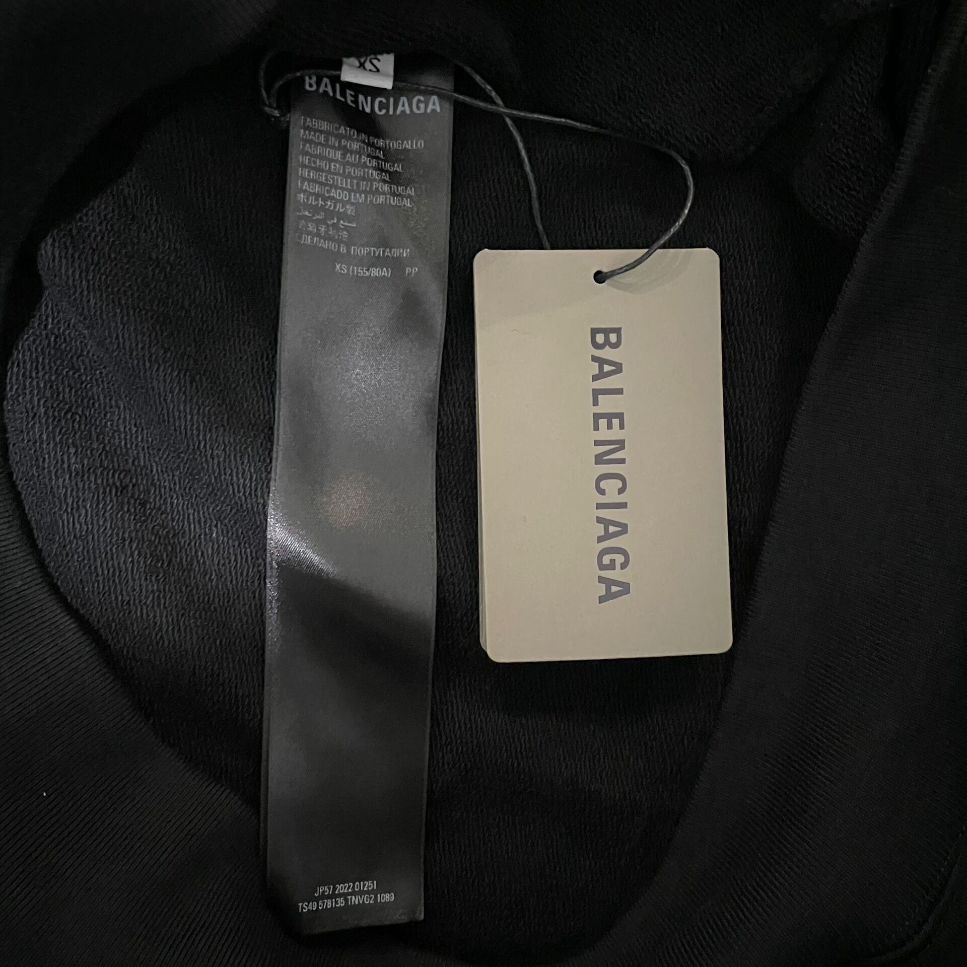 Balenciaga Black Logo Hoodie — back
