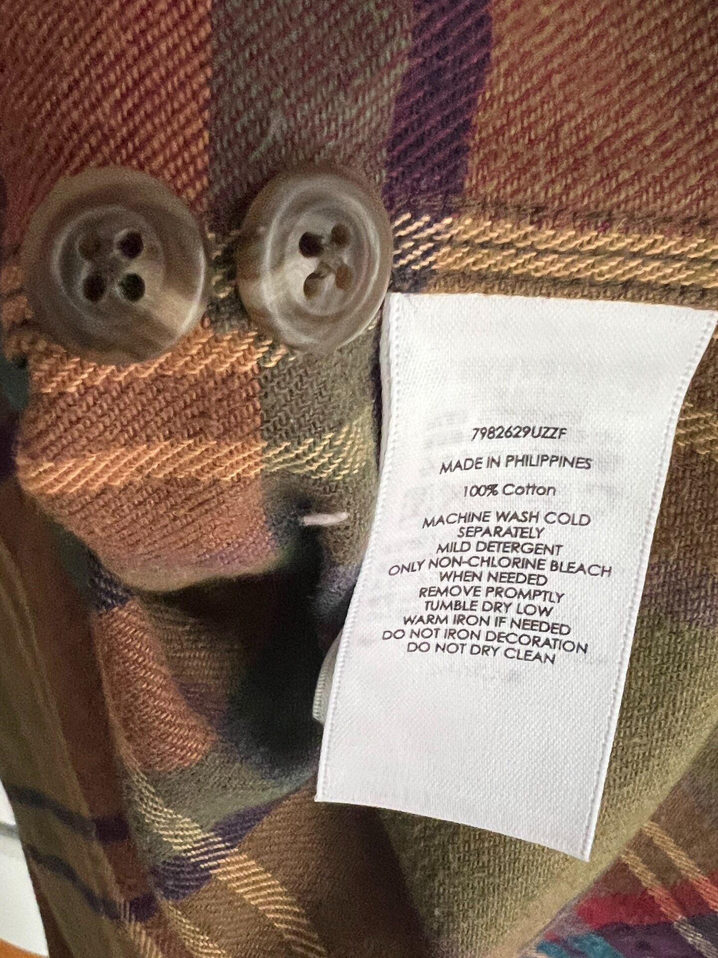 Polo Ralph Lauren Long-Sleeve Plaid Shirt — back