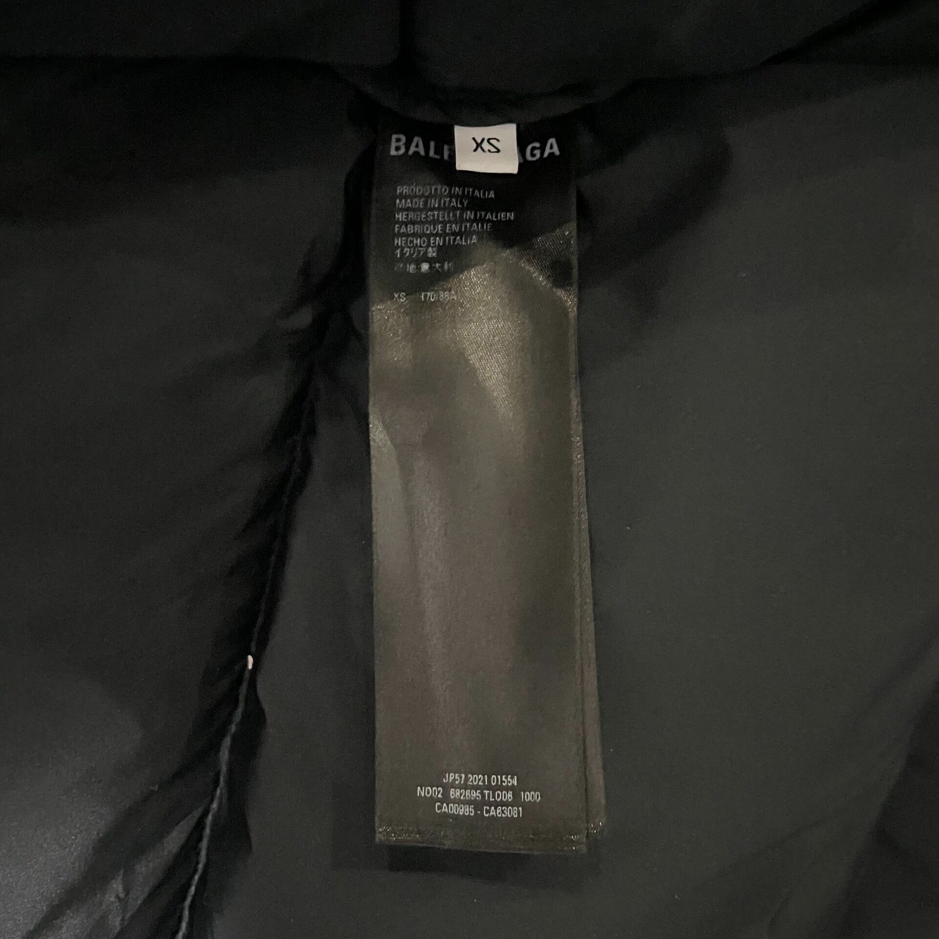 Balenciaga Tiger Year Limited Puffer Jacket — label