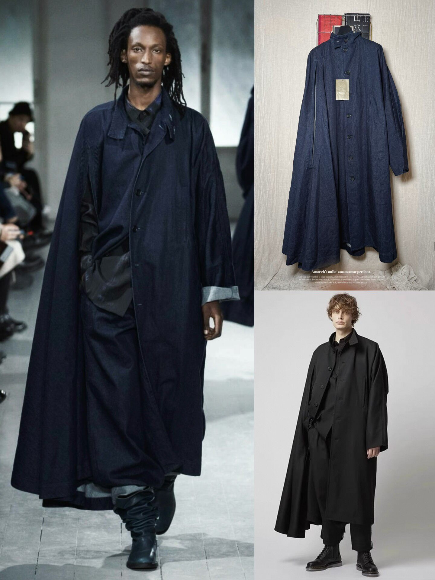 Yohji Yamamoto 23AW Denim Cape Coat