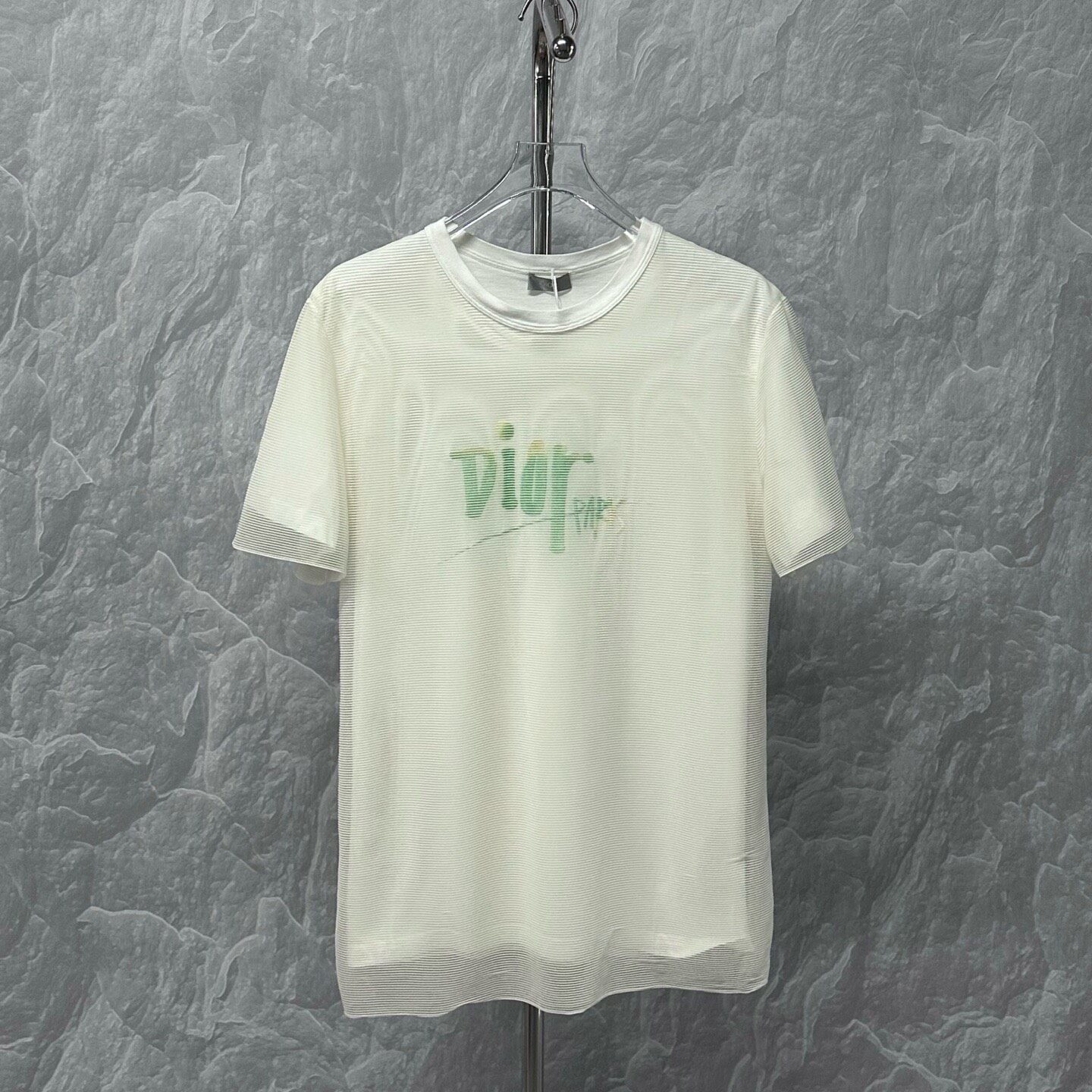 Dior White Double Gauze Short Sleeve T-Shirt