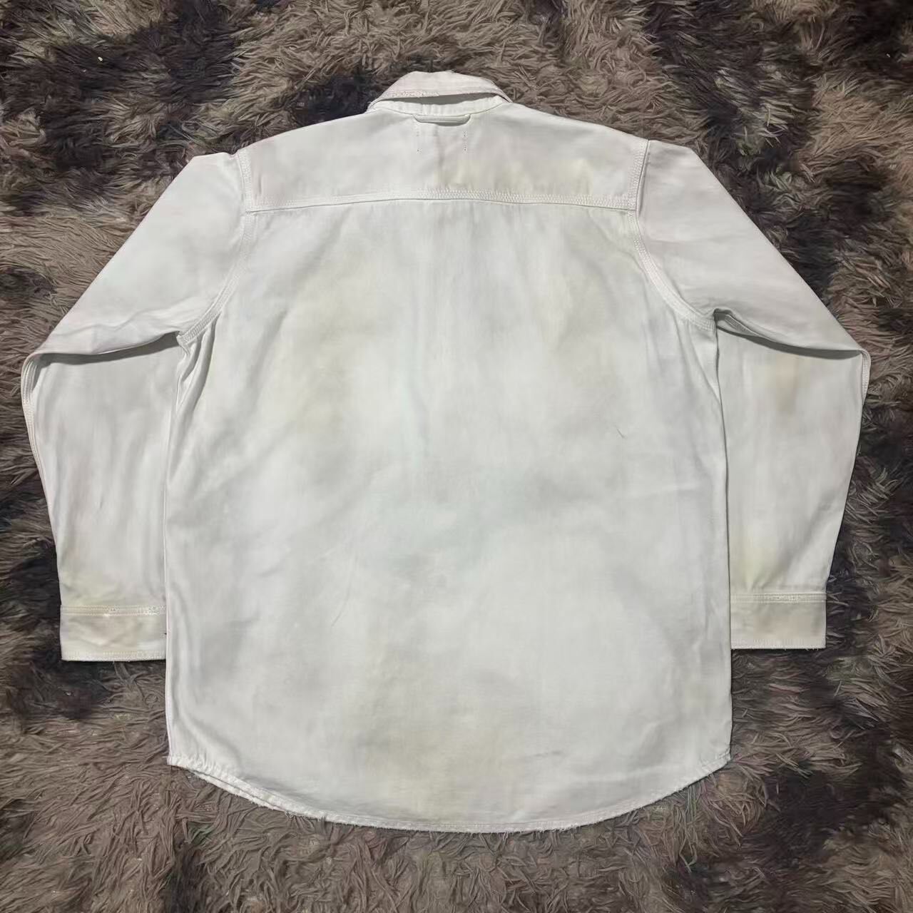 Balenciaga Distressed Denim Jacket — front