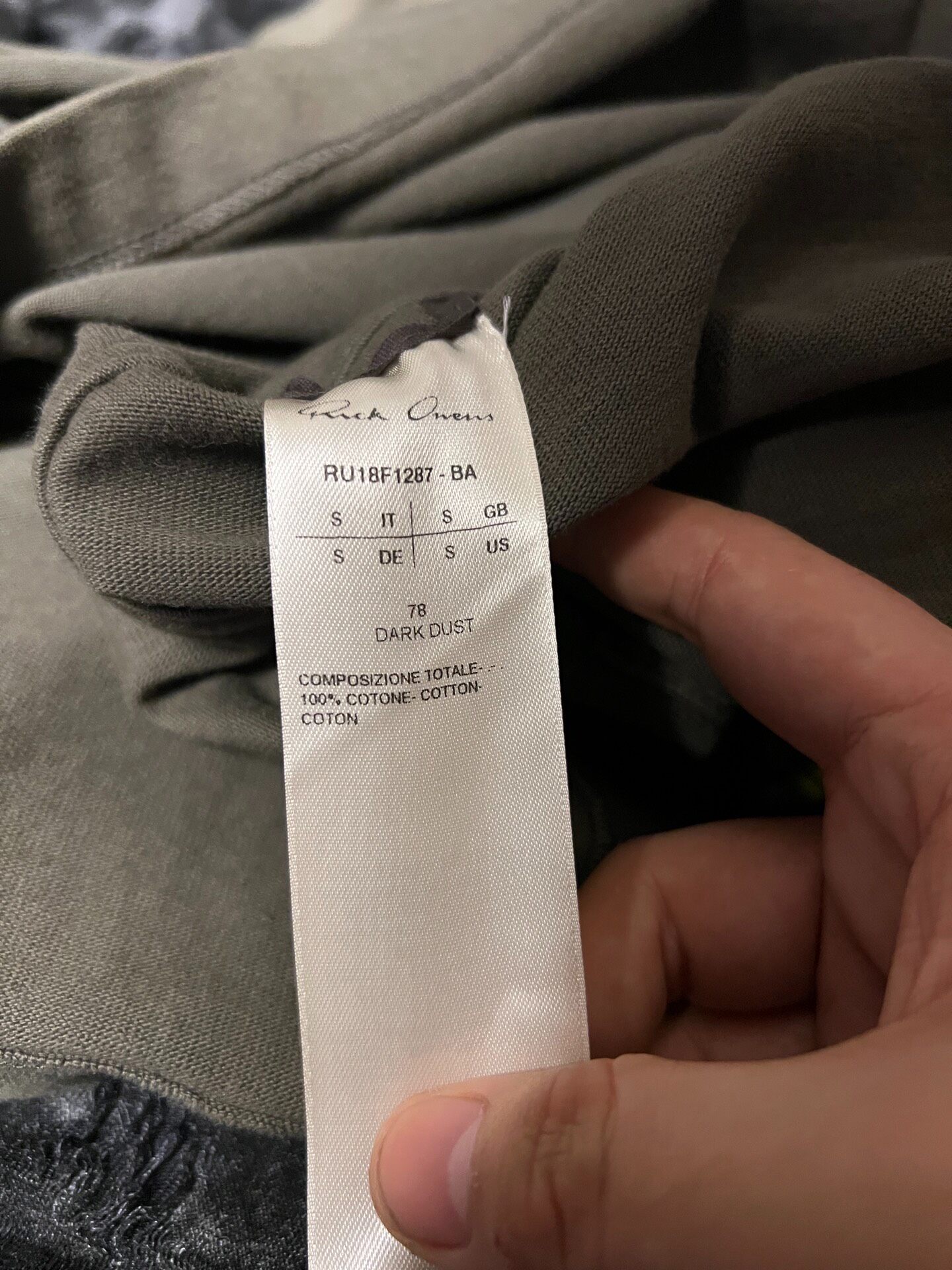 Rick Owens 18fw High Neck T-Shoulder LS — back