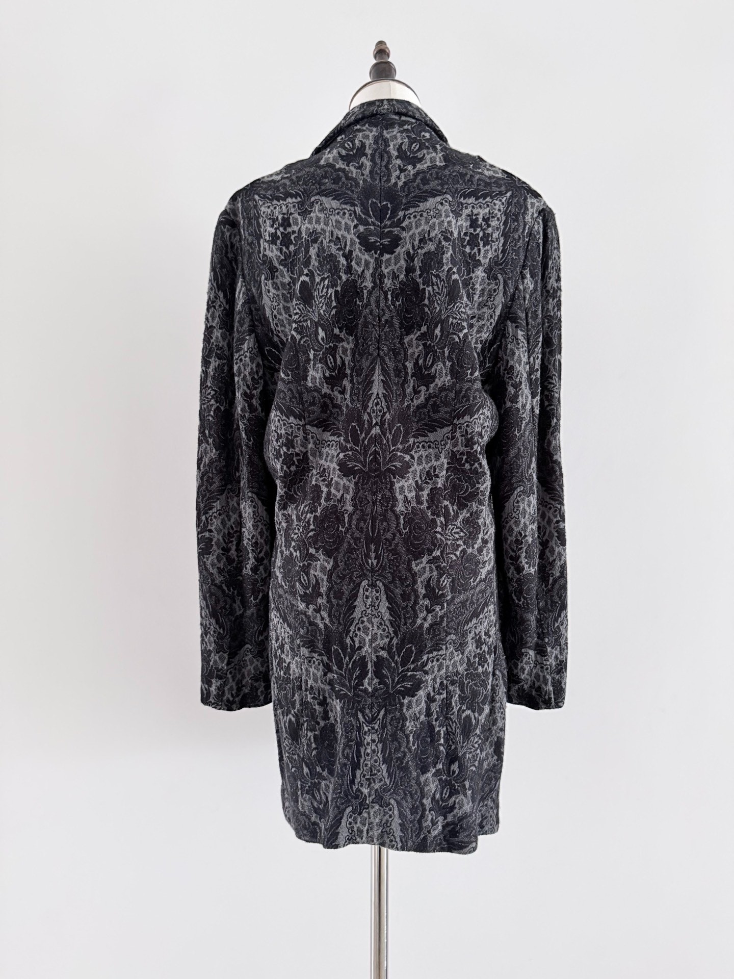 Comme des Garçons 90s Floral Jacquard Coat — detail