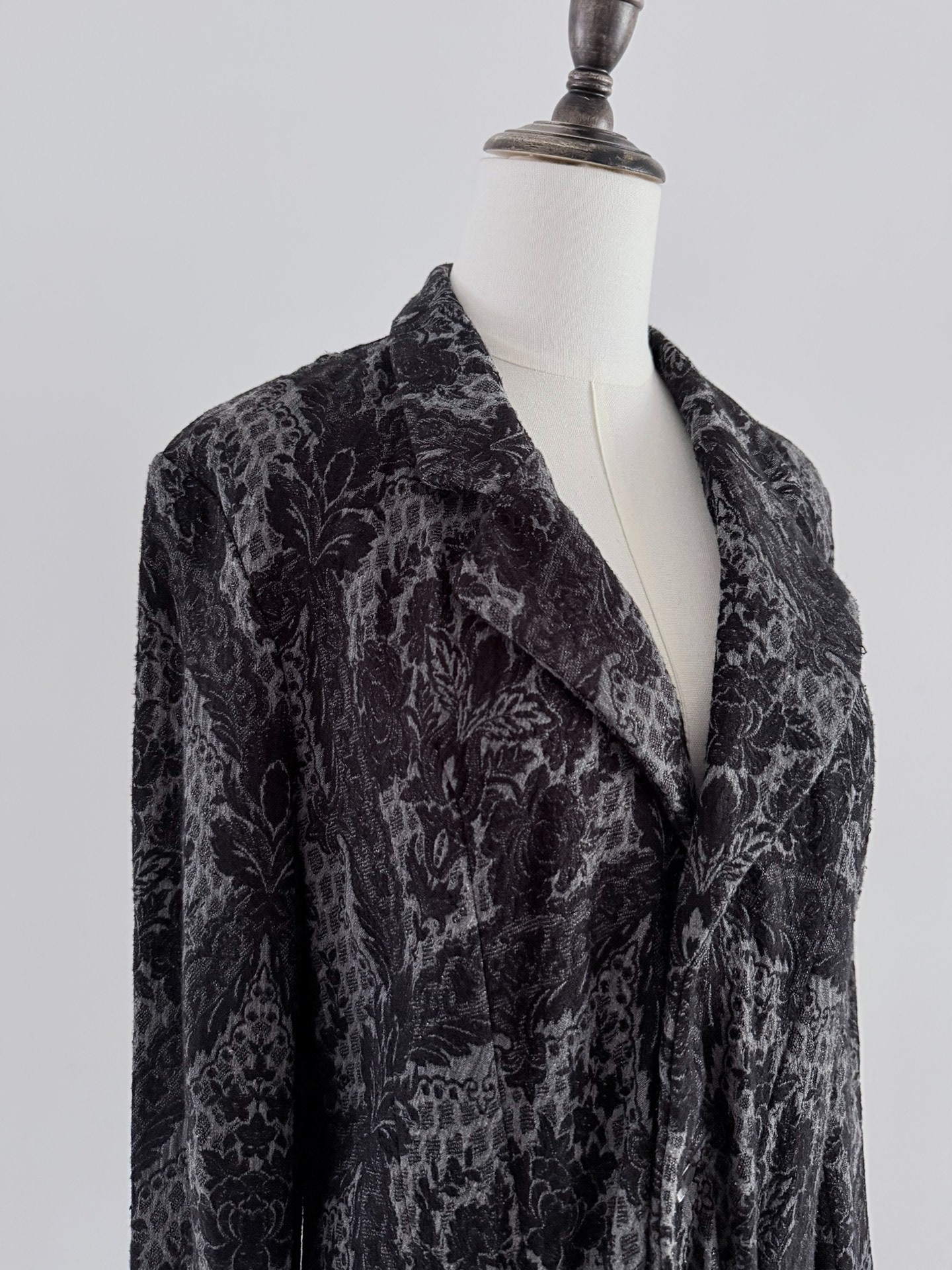 Comme des Garçons 90s Floral Jacquard Coat — front