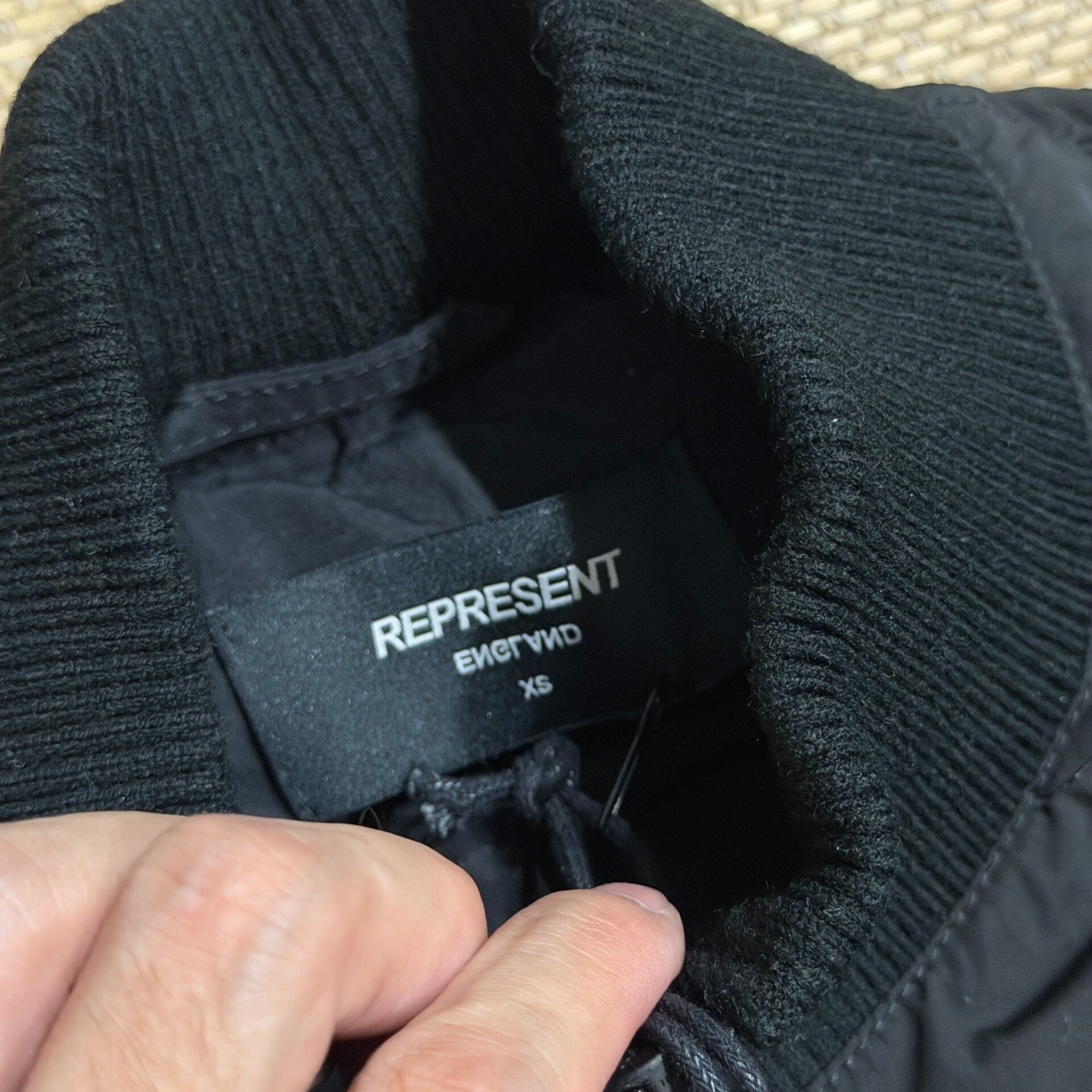 Black Quilted Lightweight Down Vest — back