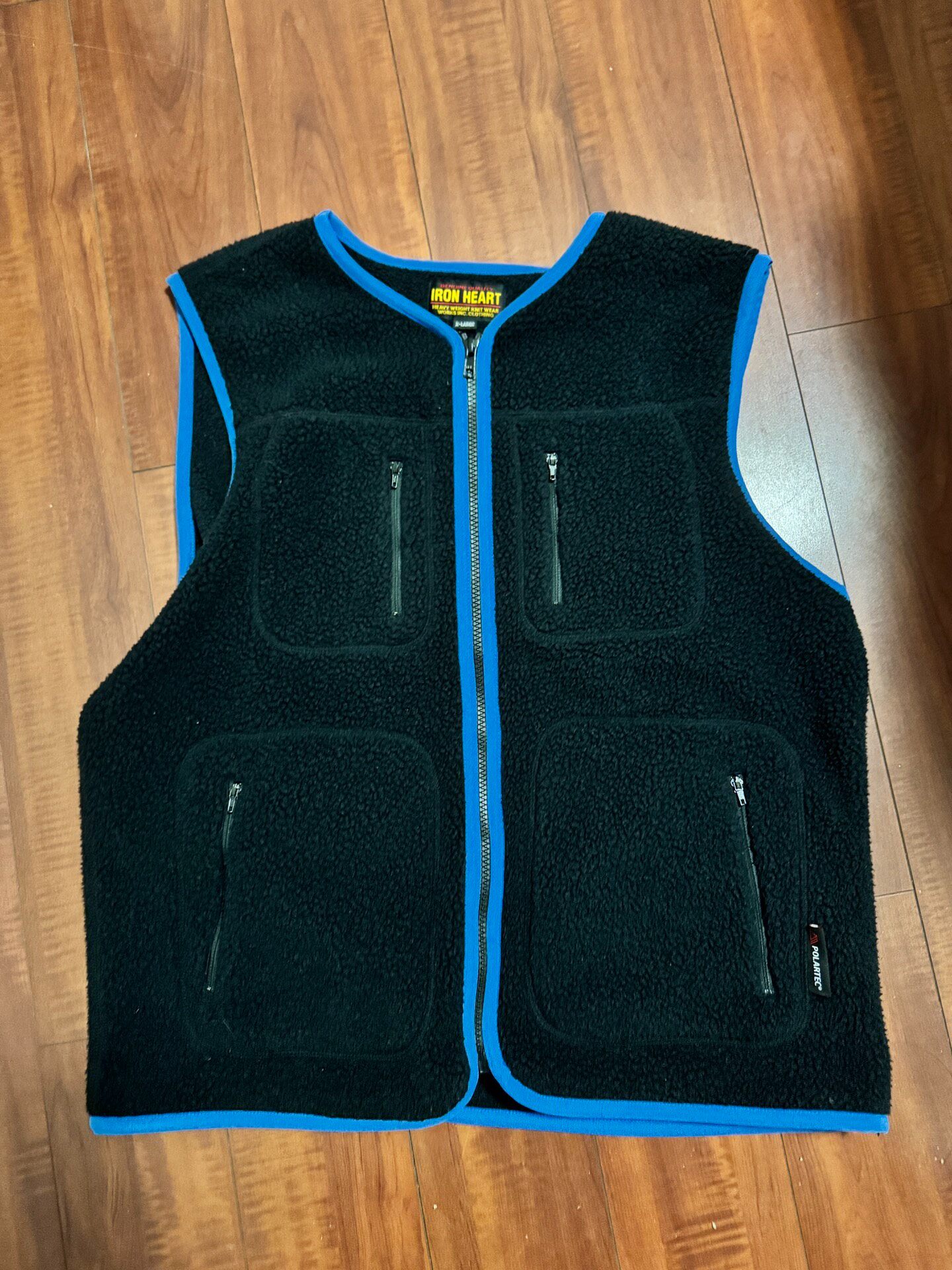 Iron Heart Black Fleece Vest