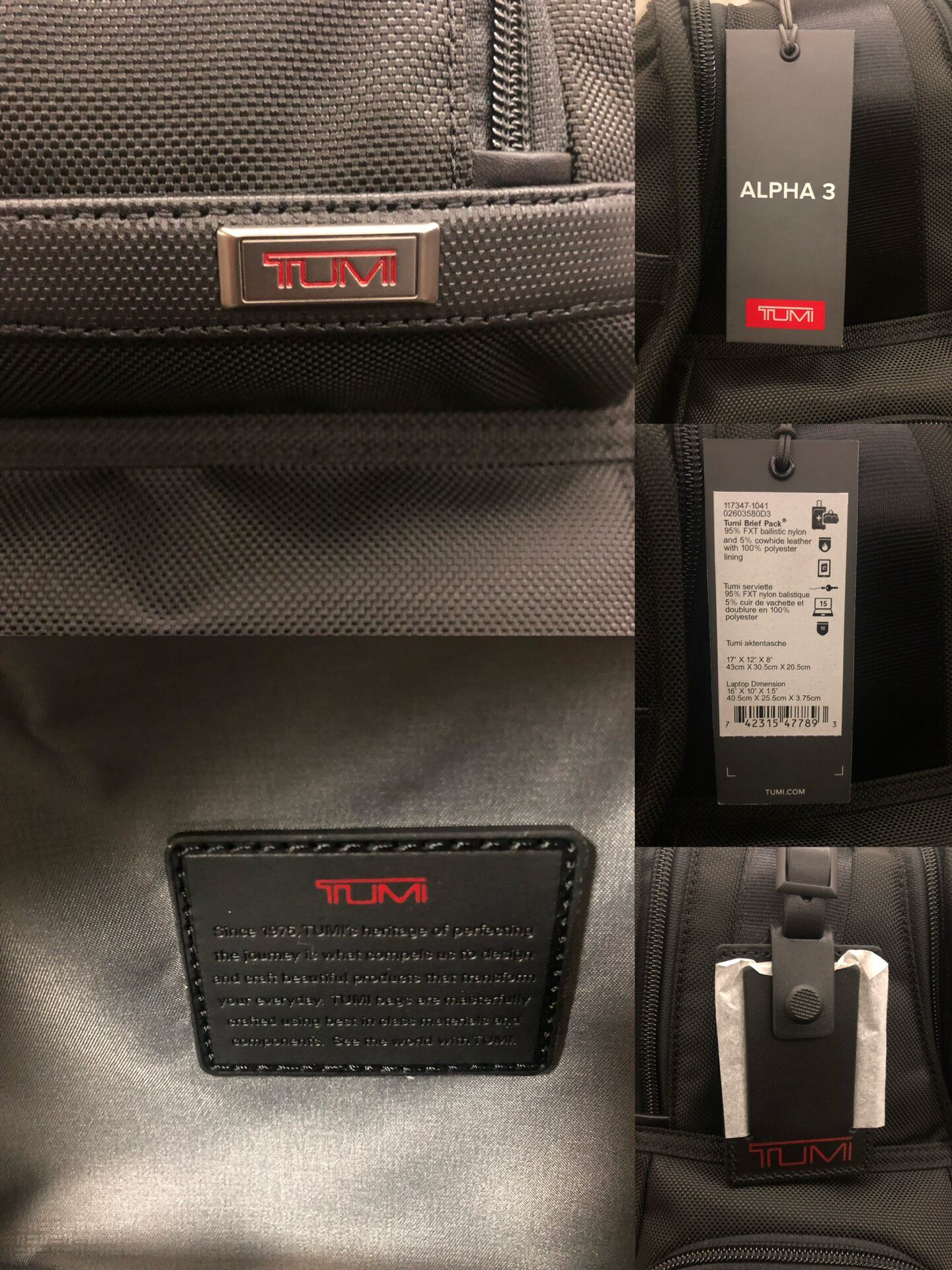 TUMI Alpha 3 Business Backpack — detail