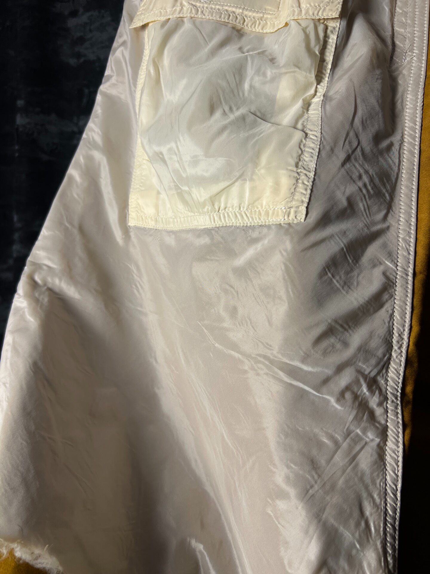 RickOwens 19ss Deconstructed Silk Shorts — detail
