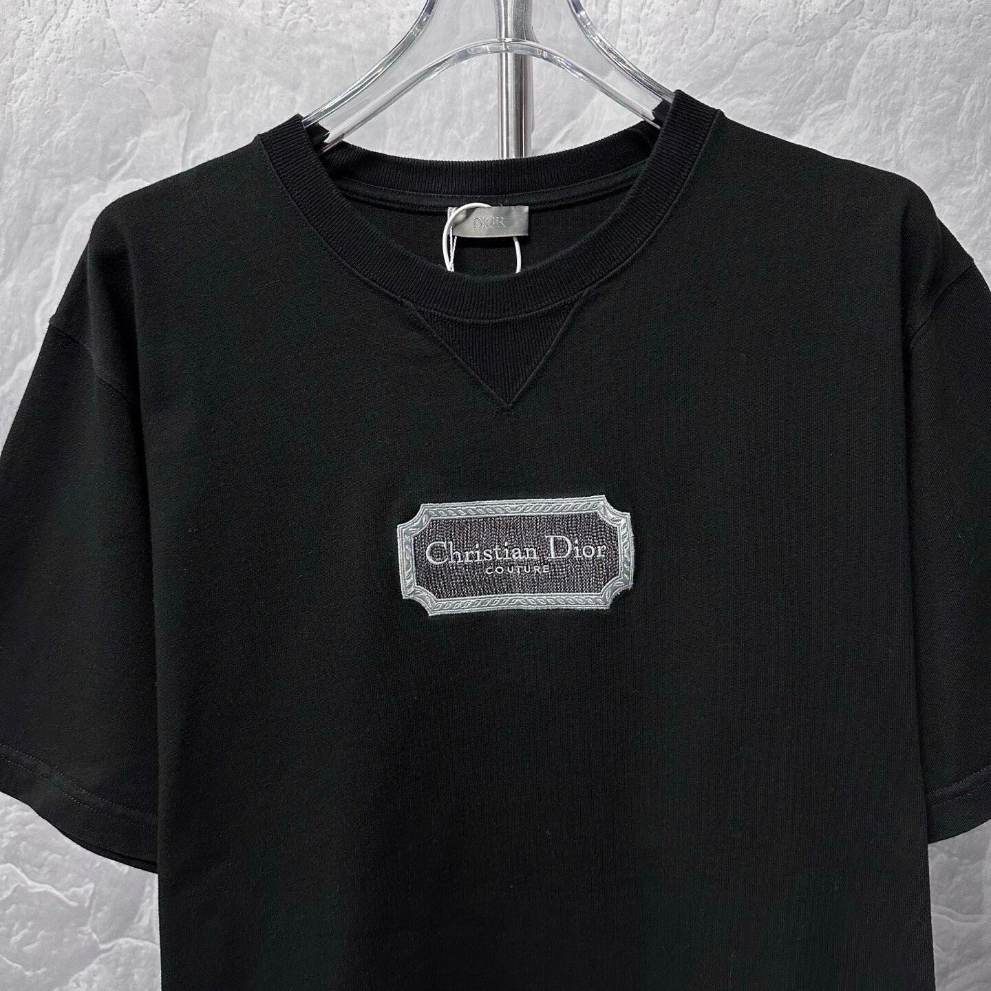 Dior Logo Embroidered Short Sleeve Tee — front