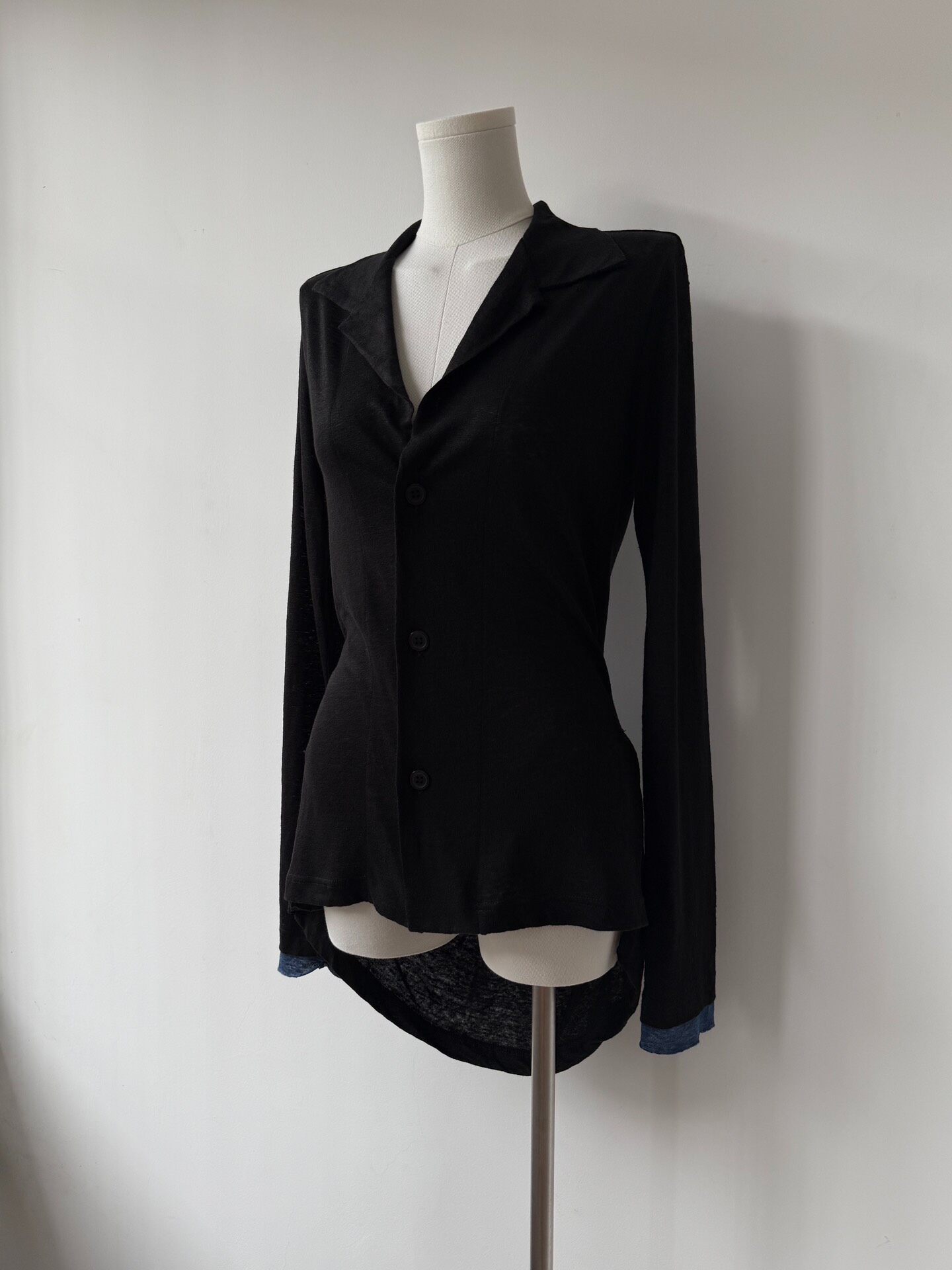Yohji Yamamoto Y's 24SS Linen Fishtail Cardigan — back