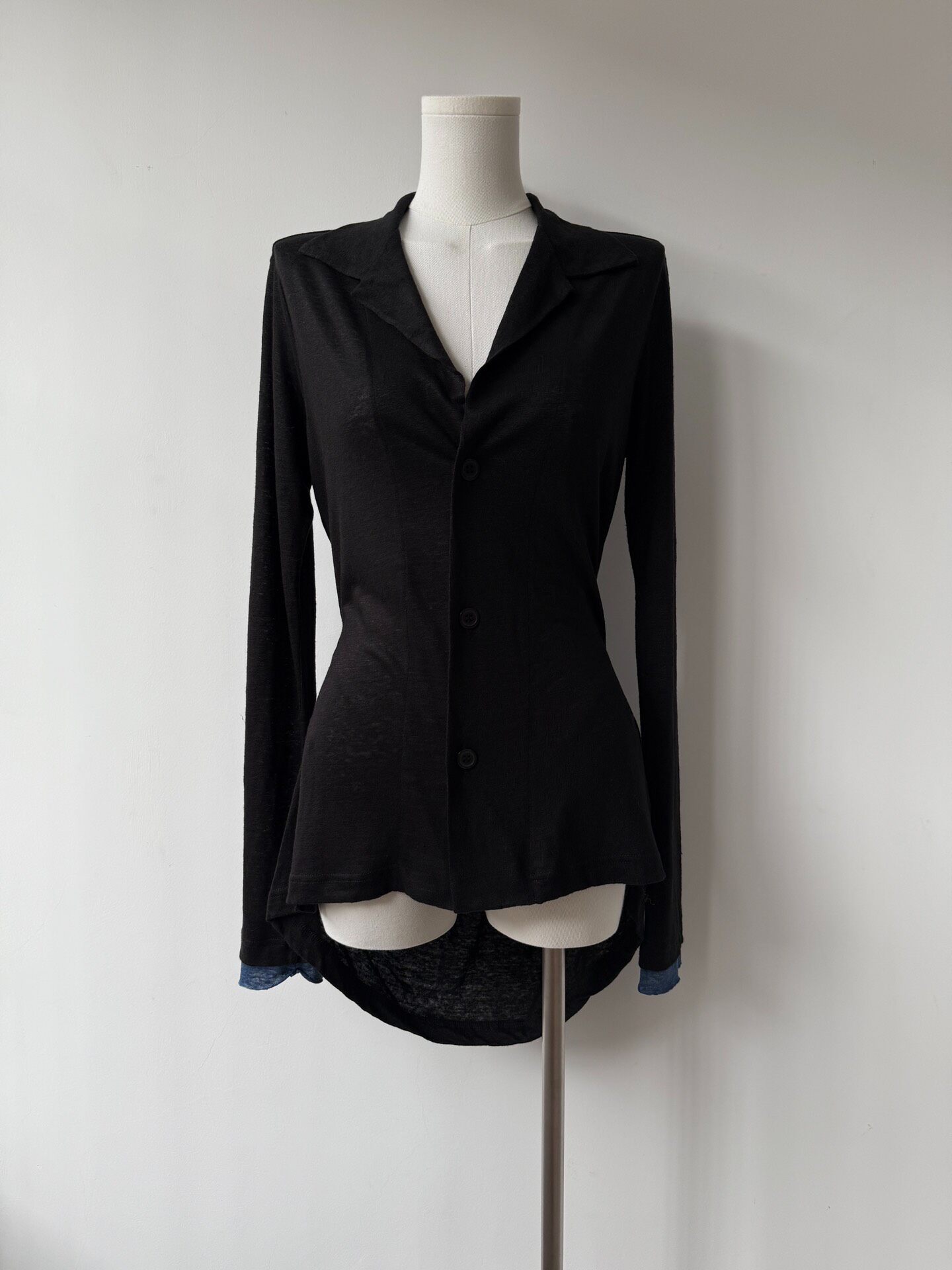 Yohji Yamamoto Y's 24SS Linen Fishtail Cardigan — front
