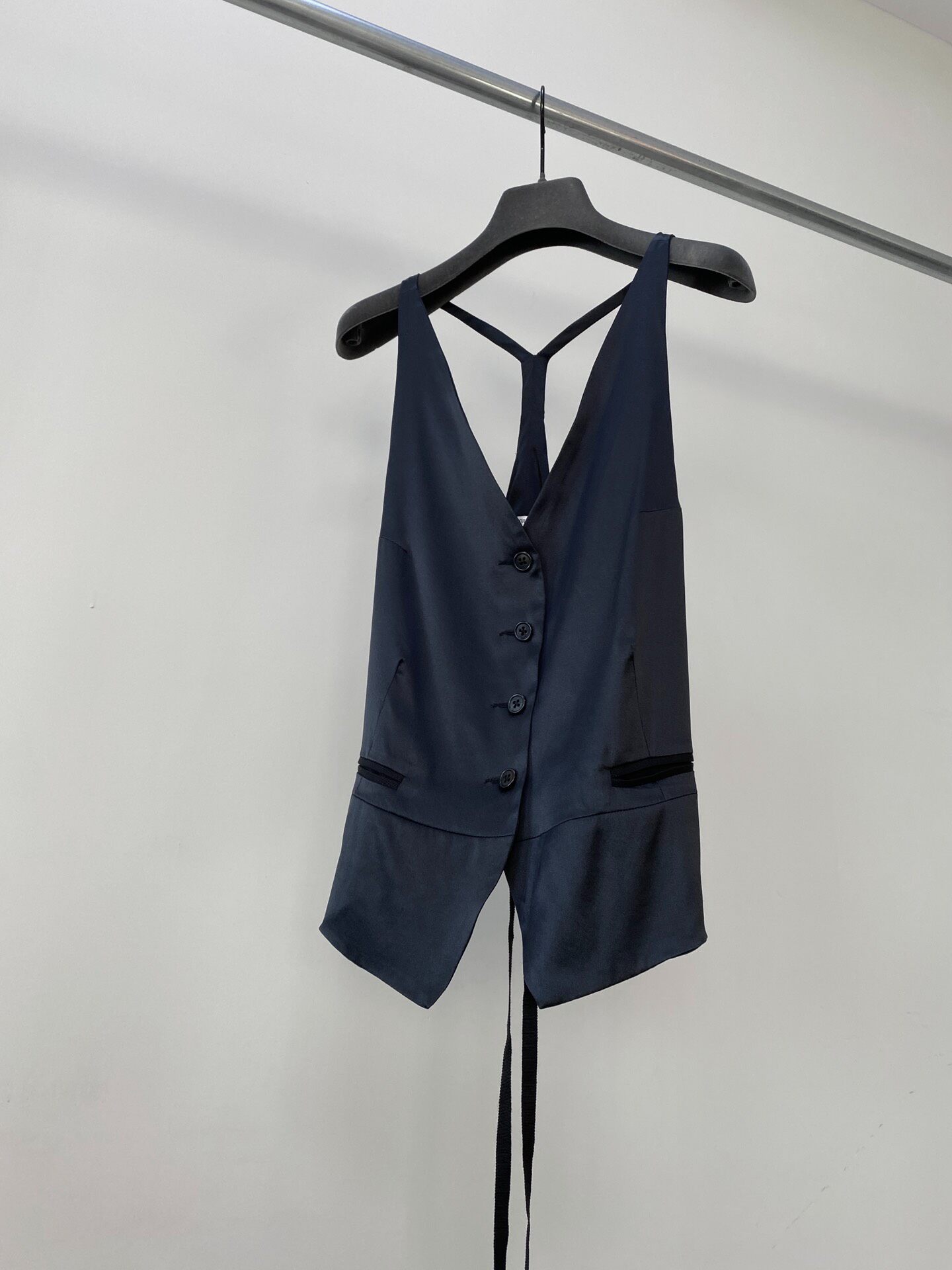 Ann Demeulemeester 2006 Spring Silk Vest — front