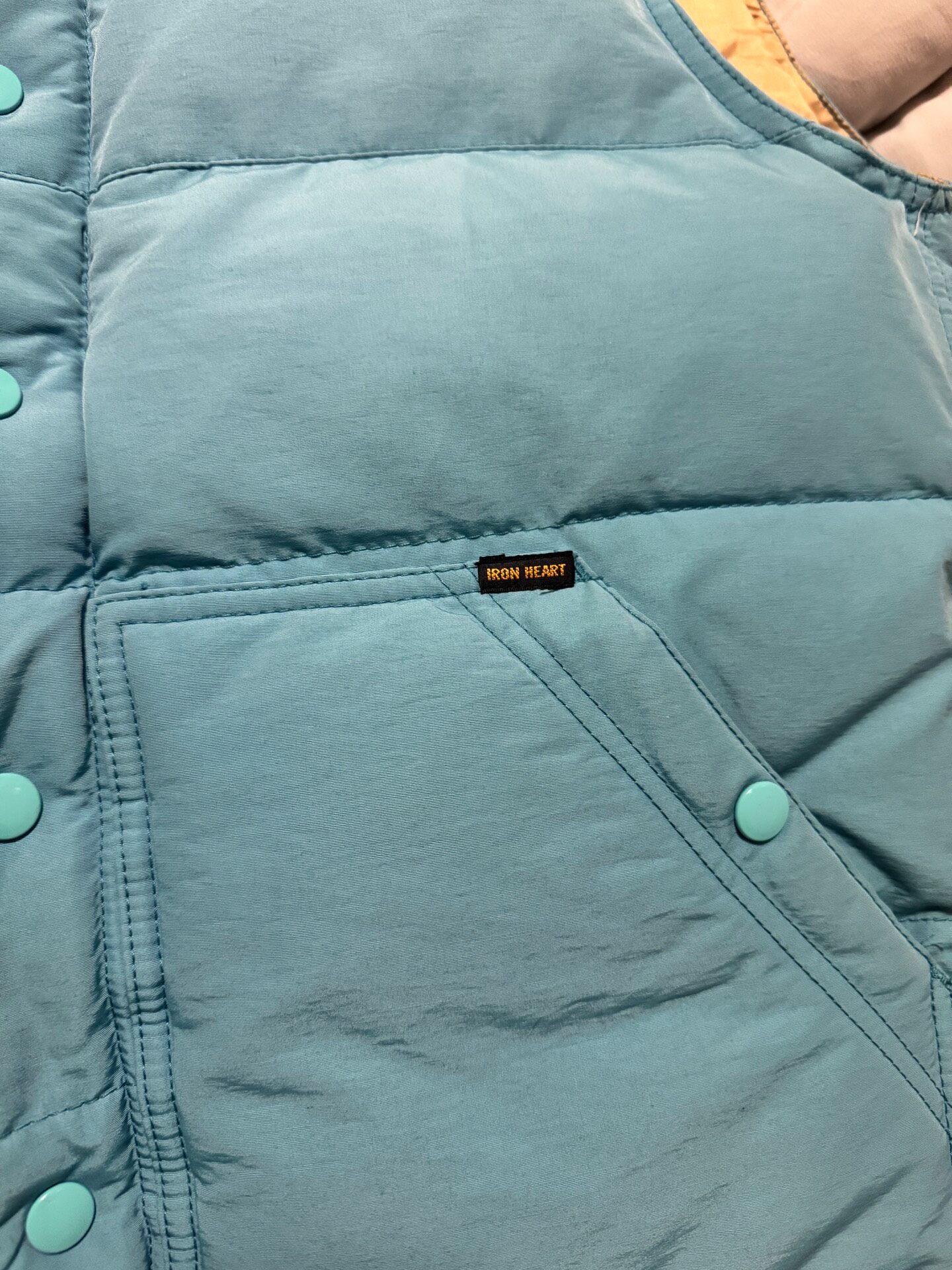 Iron Heart Rare Vintage Light Blue Vest — back