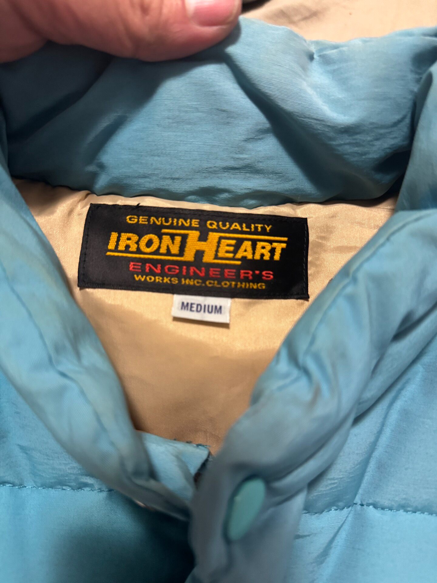 Iron Heart Rare Vintage Light Blue Vest — label