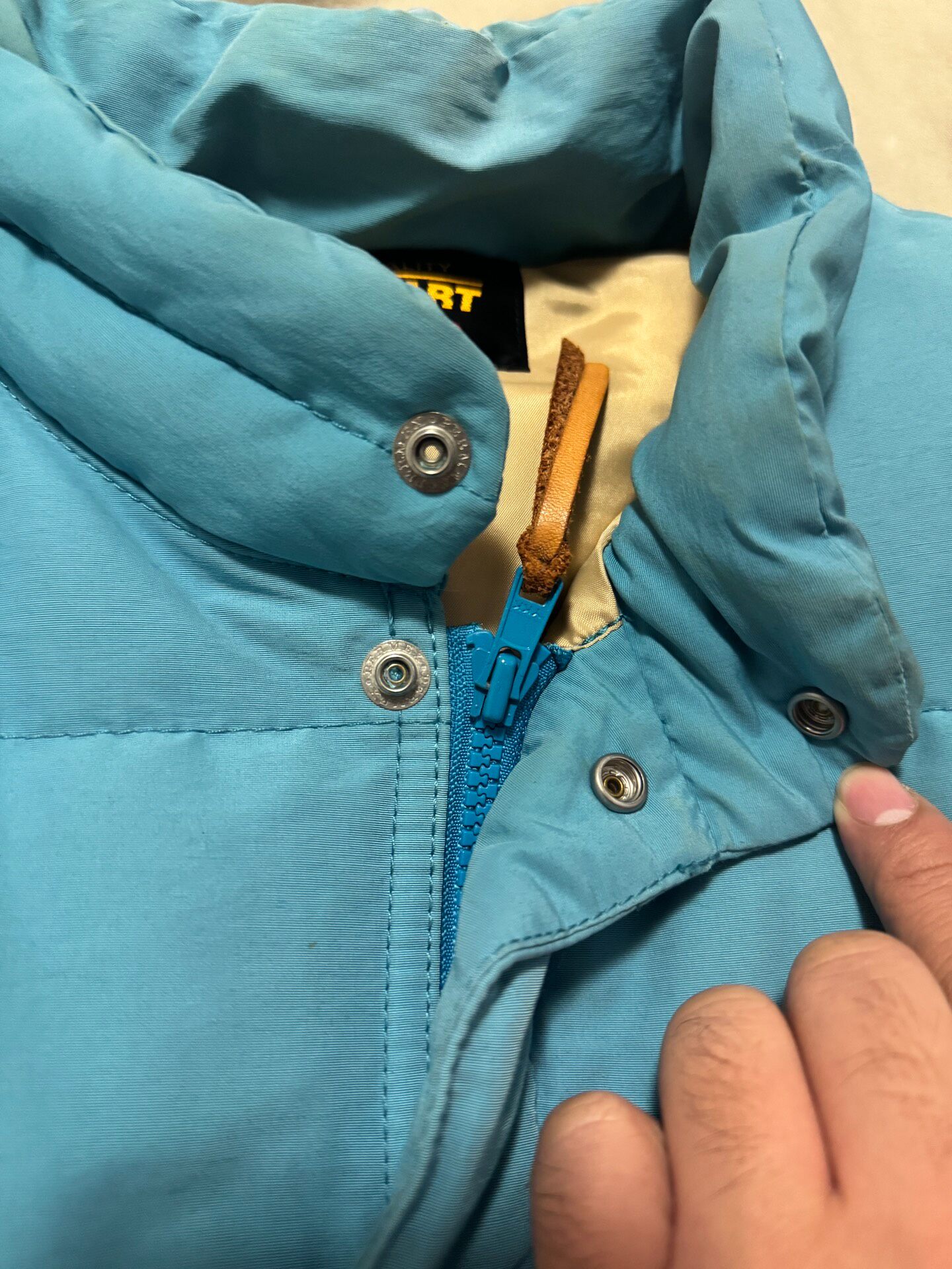 Iron Heart Rare Vintage Light Blue Vest — detail