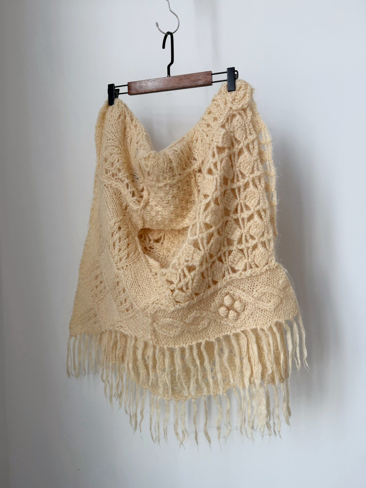 Comme des Garcons Wool Lace Shawl — label
