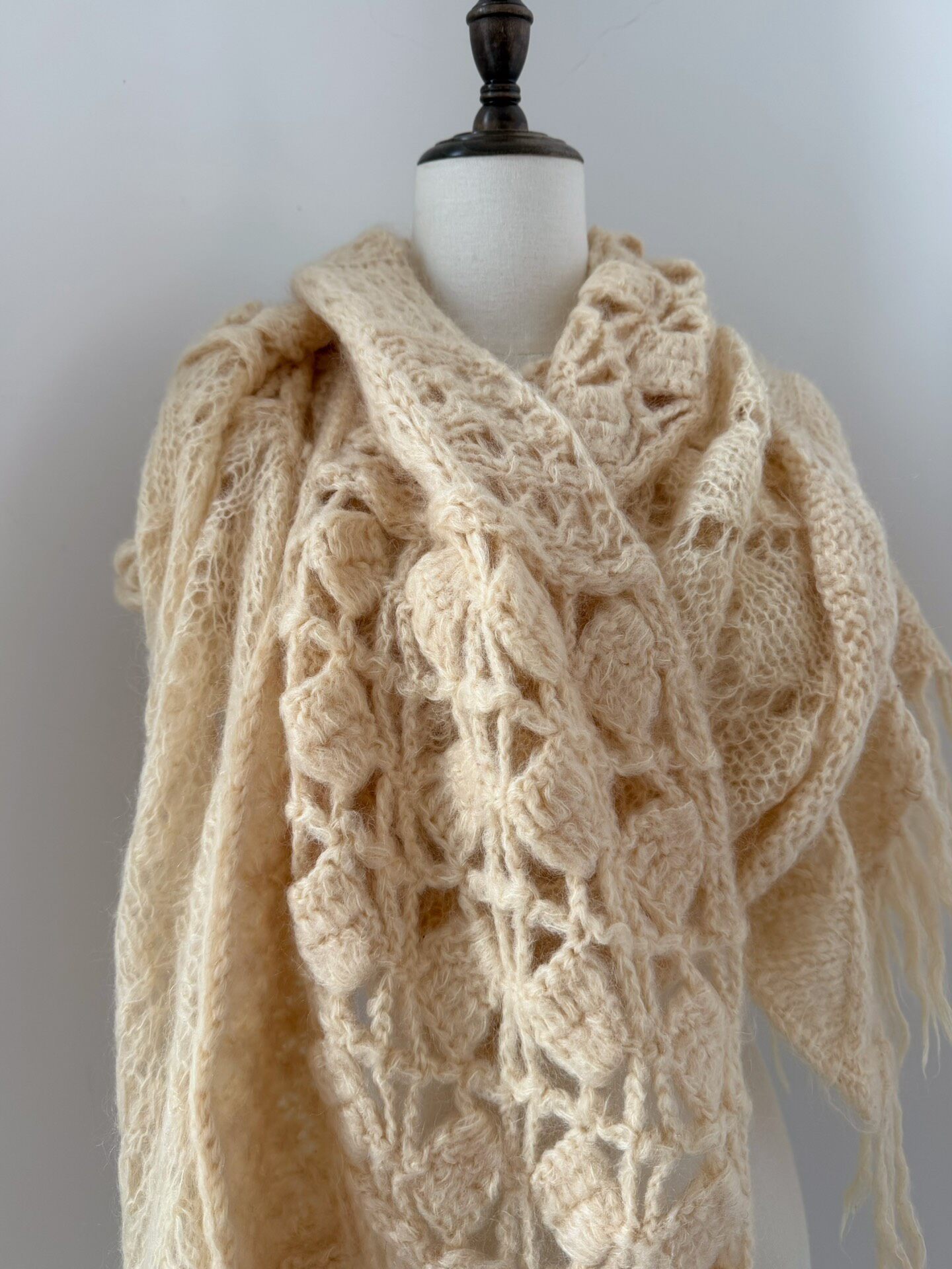 Comme des Garcons Wool Lace Shawl — back
