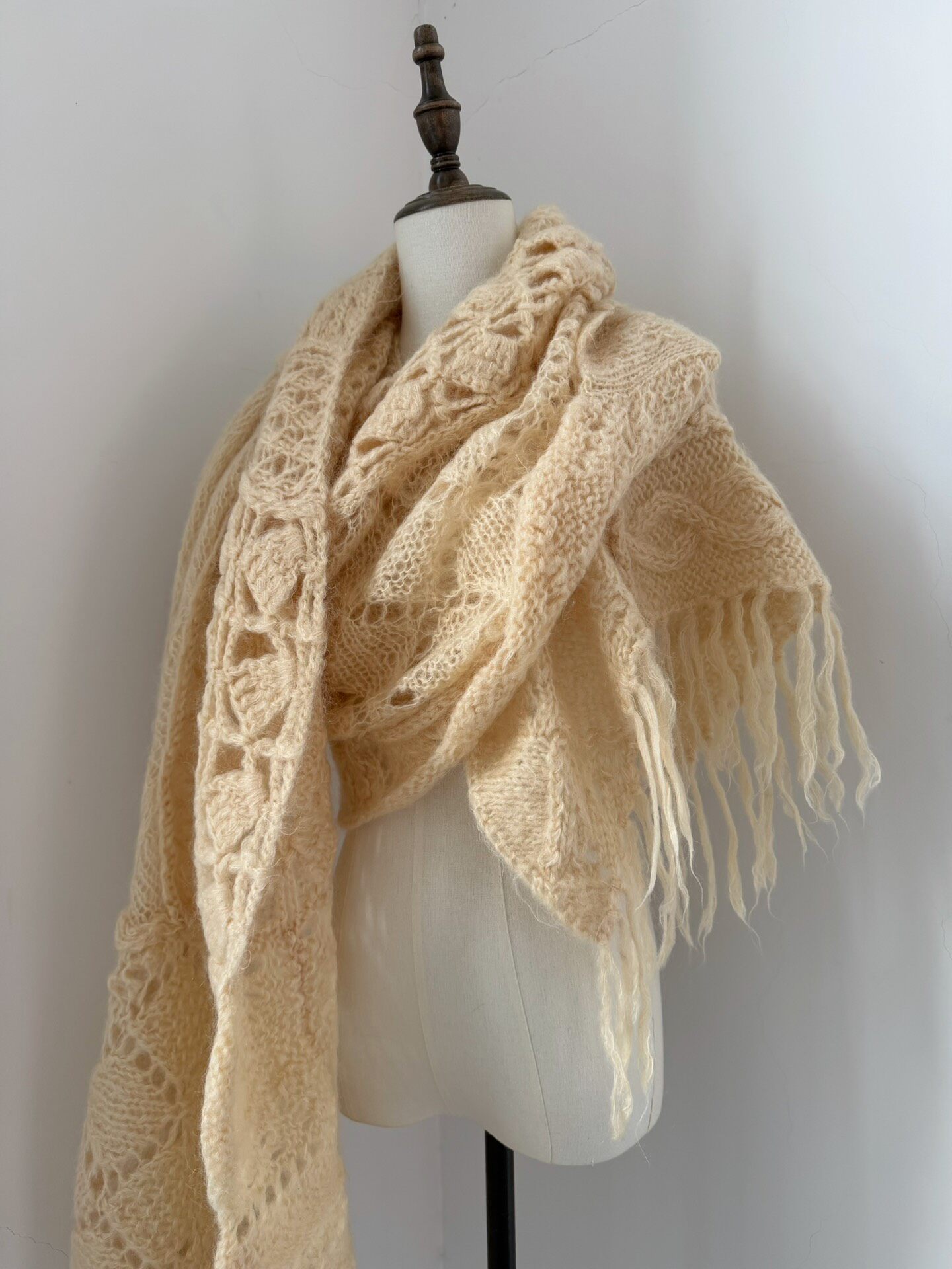 Comme des Garcons Wool Lace Shawl — front