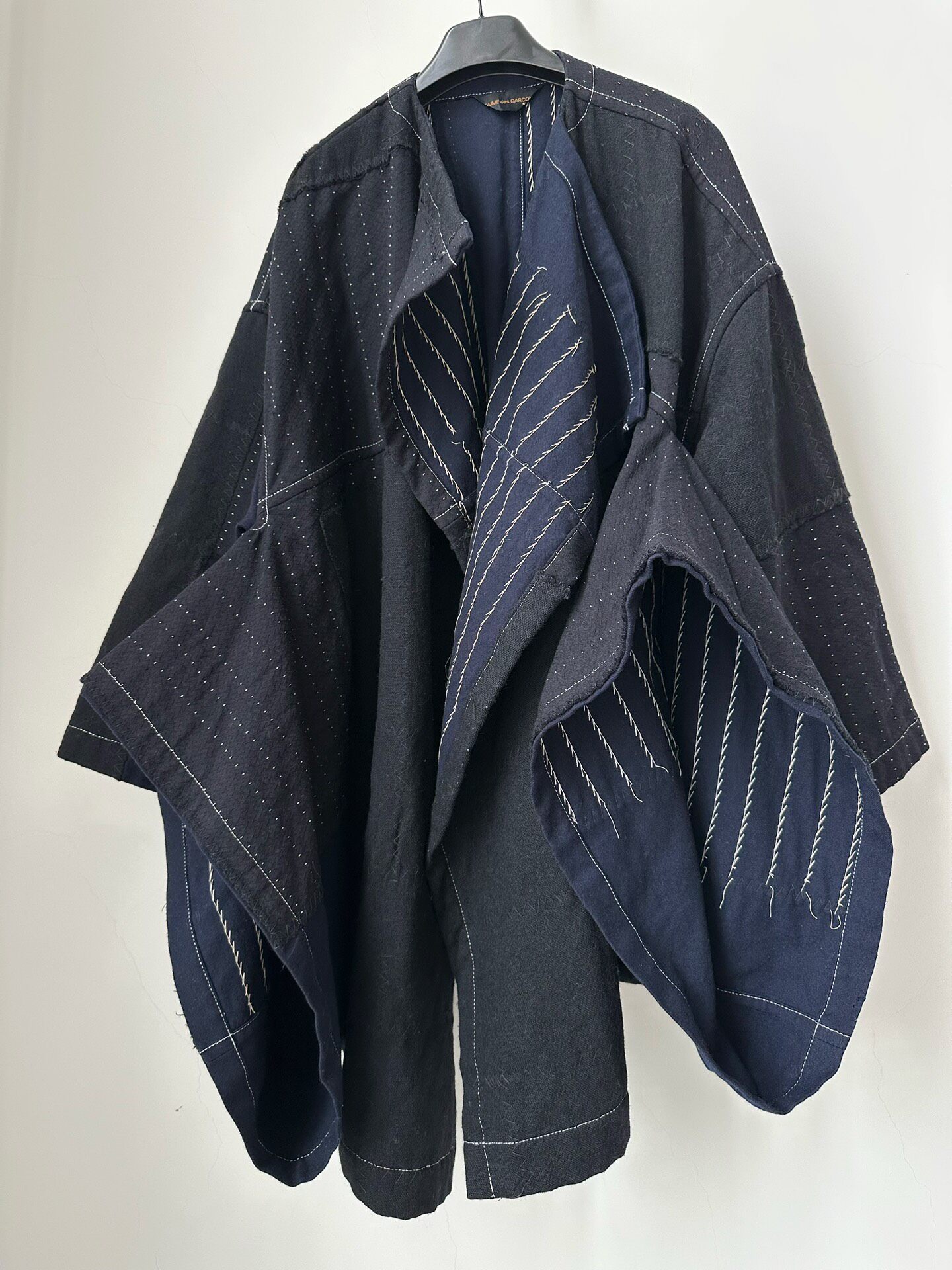 Comme des Garcons 80s Patchwork Coat — detail