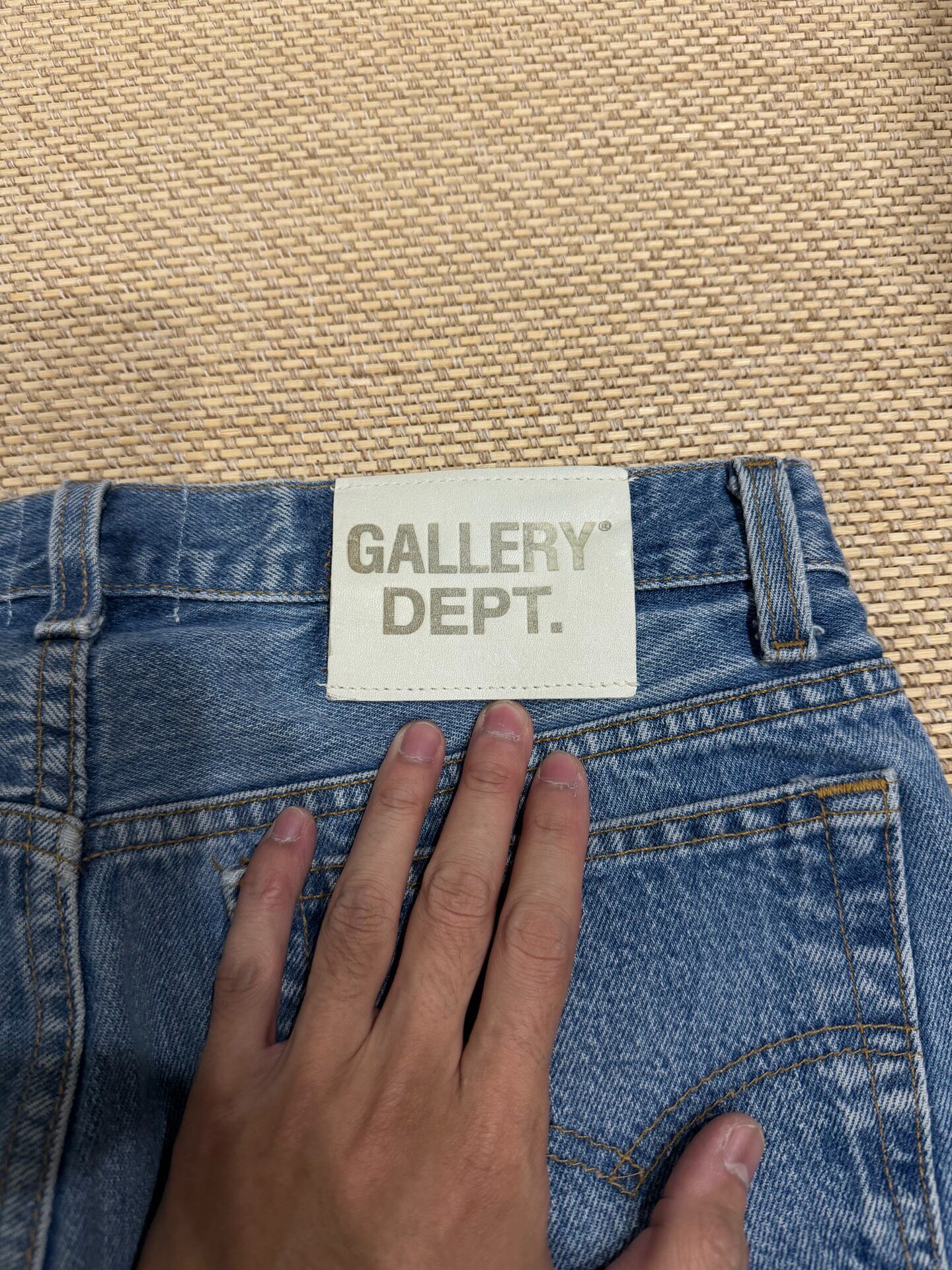 Gallery Dept 5001 Light Blue Jeans — label