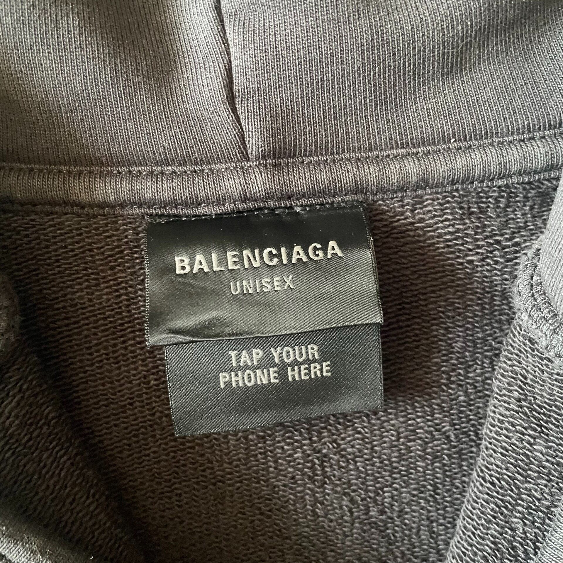 Balenciaga Zip-Up Hoodie With eBay Embroidery — detail