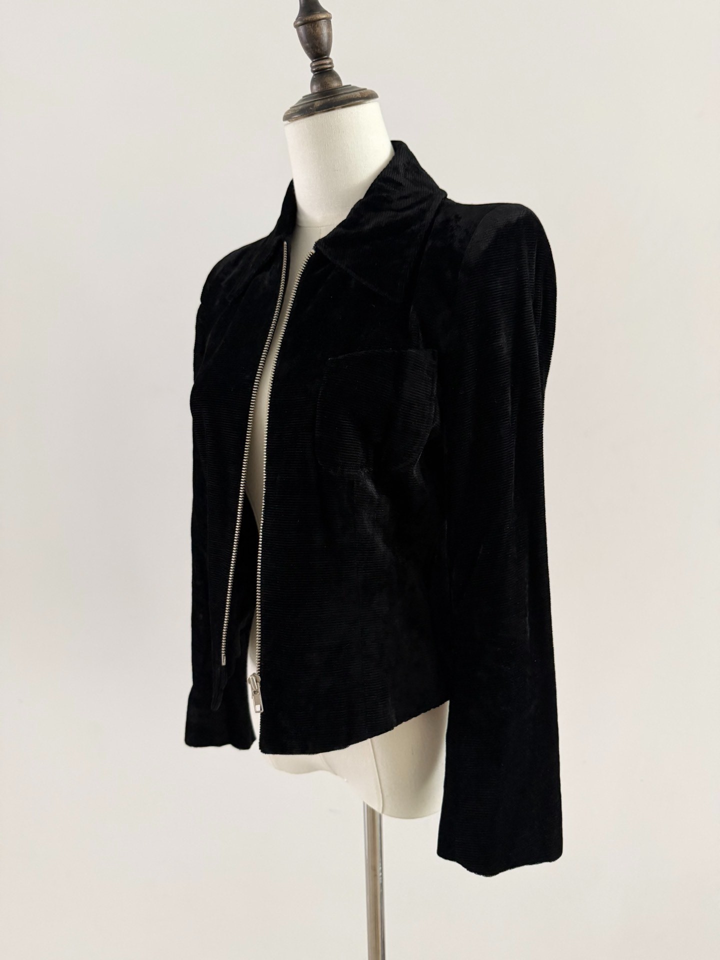 Ann Demeulemeester Cropped Velvet Jacket