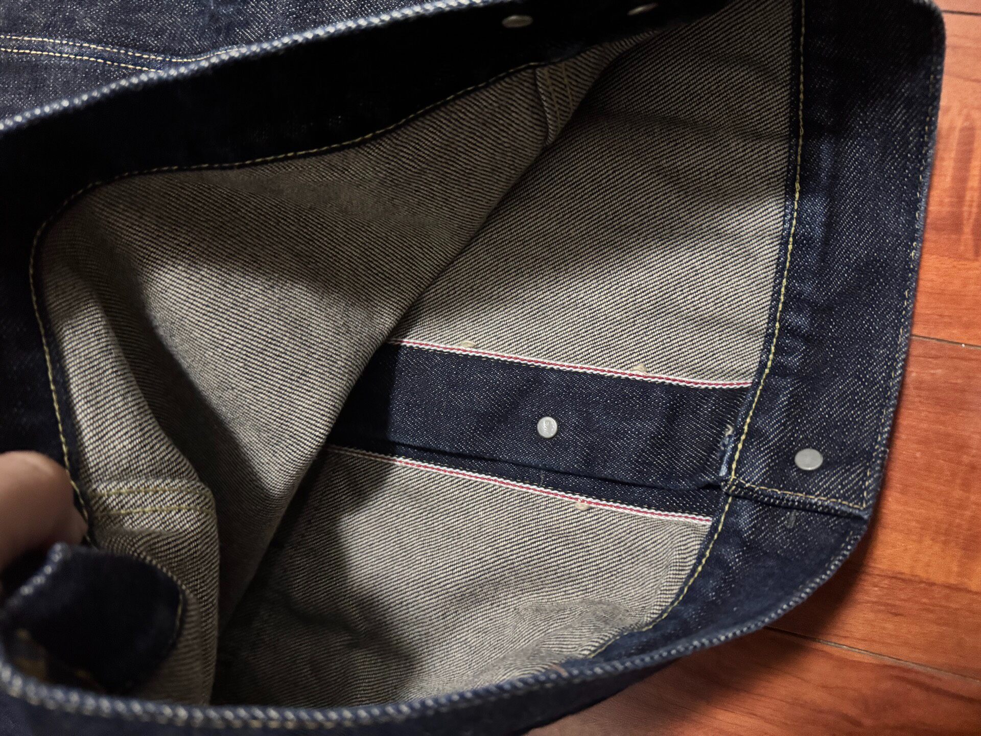 Iron Heart 21oz Denim Vest 526SV — back