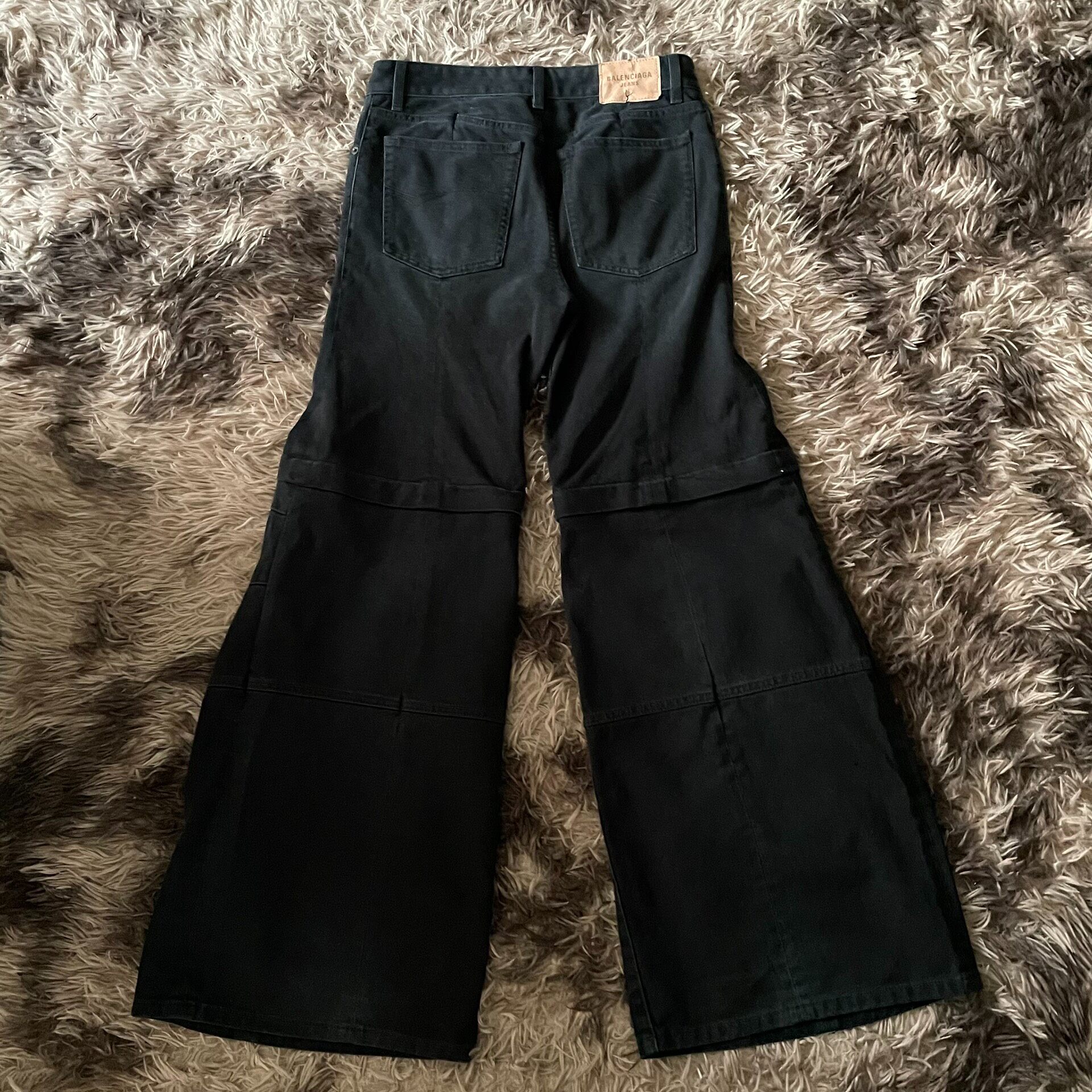 Balenciaga 25ss Flared Cargo Denim Jeans — front
