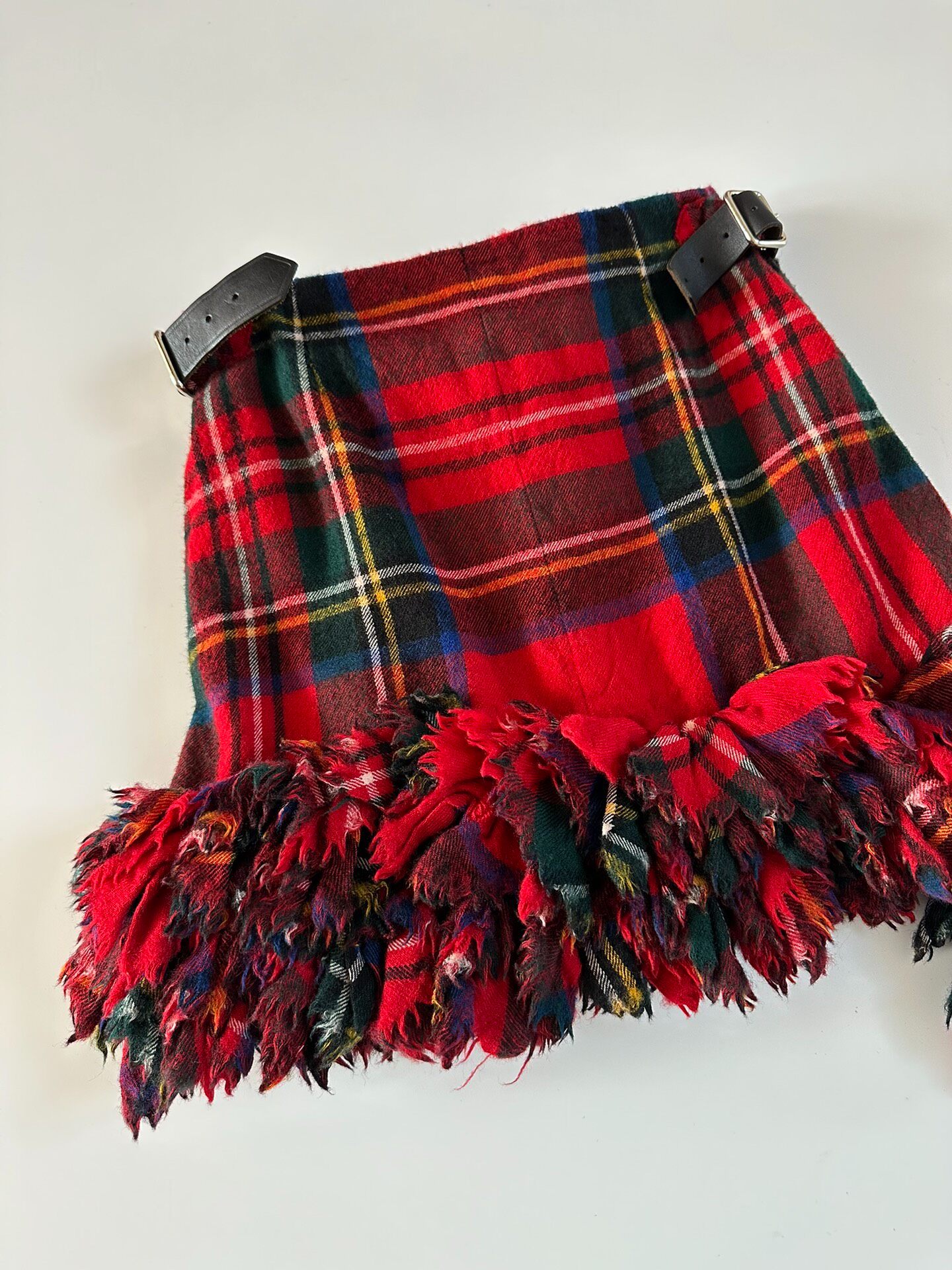Comme des Garcons Tartan Mini Skirt — detail