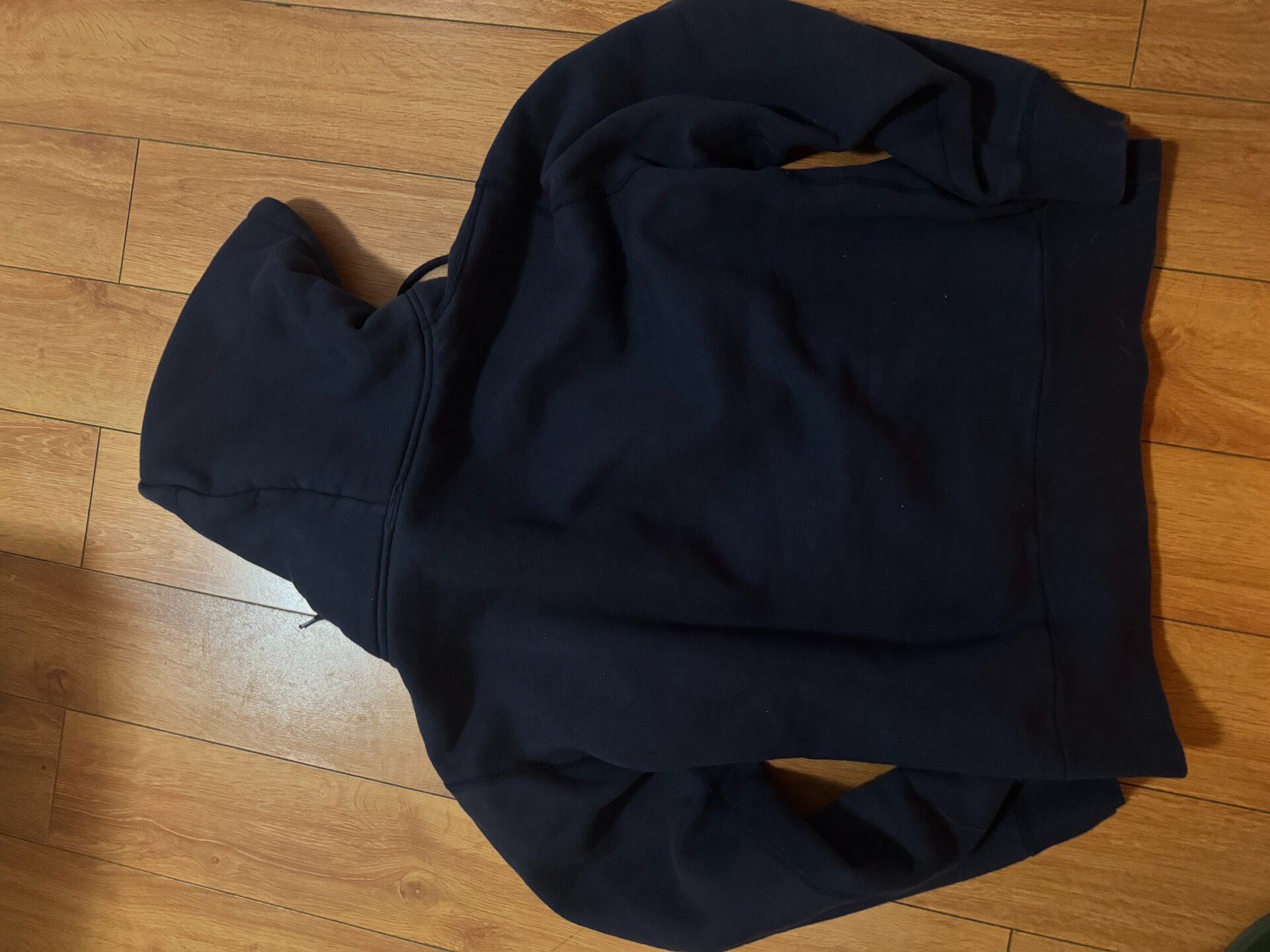Iron Heart Navy Skull Zip Hoodie — label