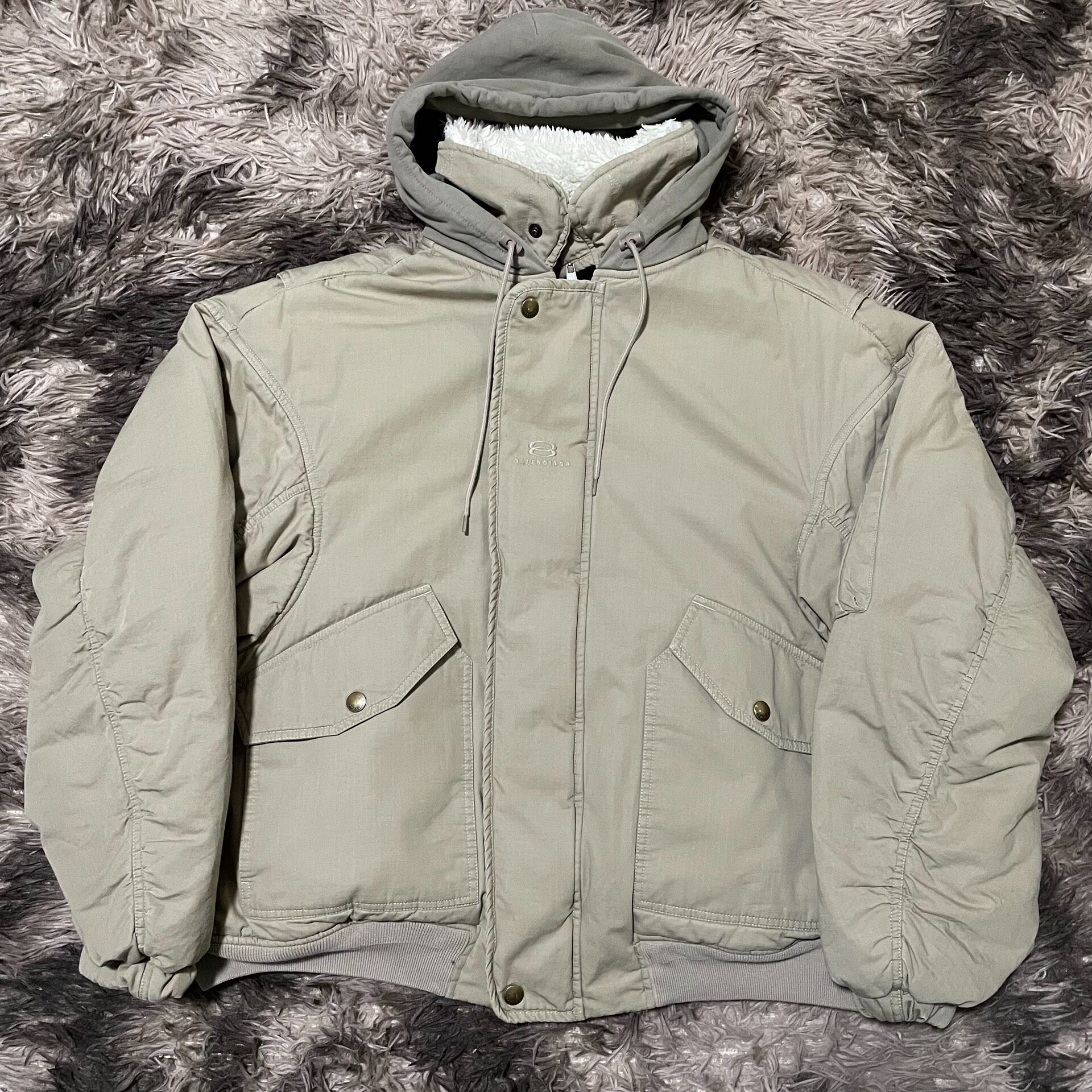 Balenciaga Khaki MA1 Bomber Jacket