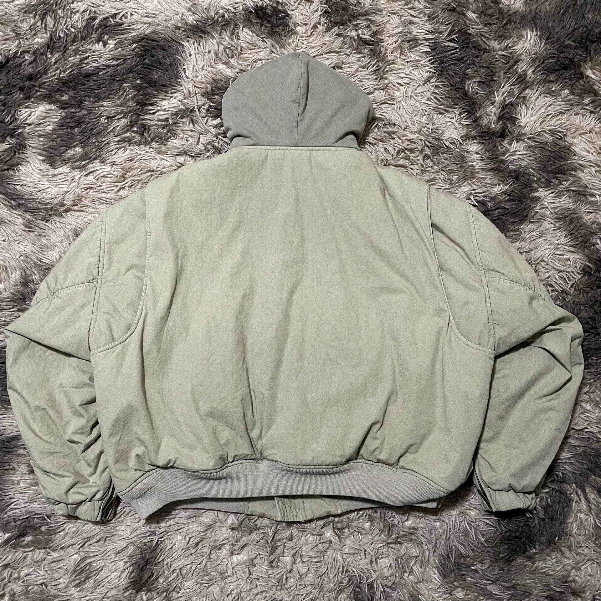 Balenciaga Khaki MA1 Bomber Jacket — front