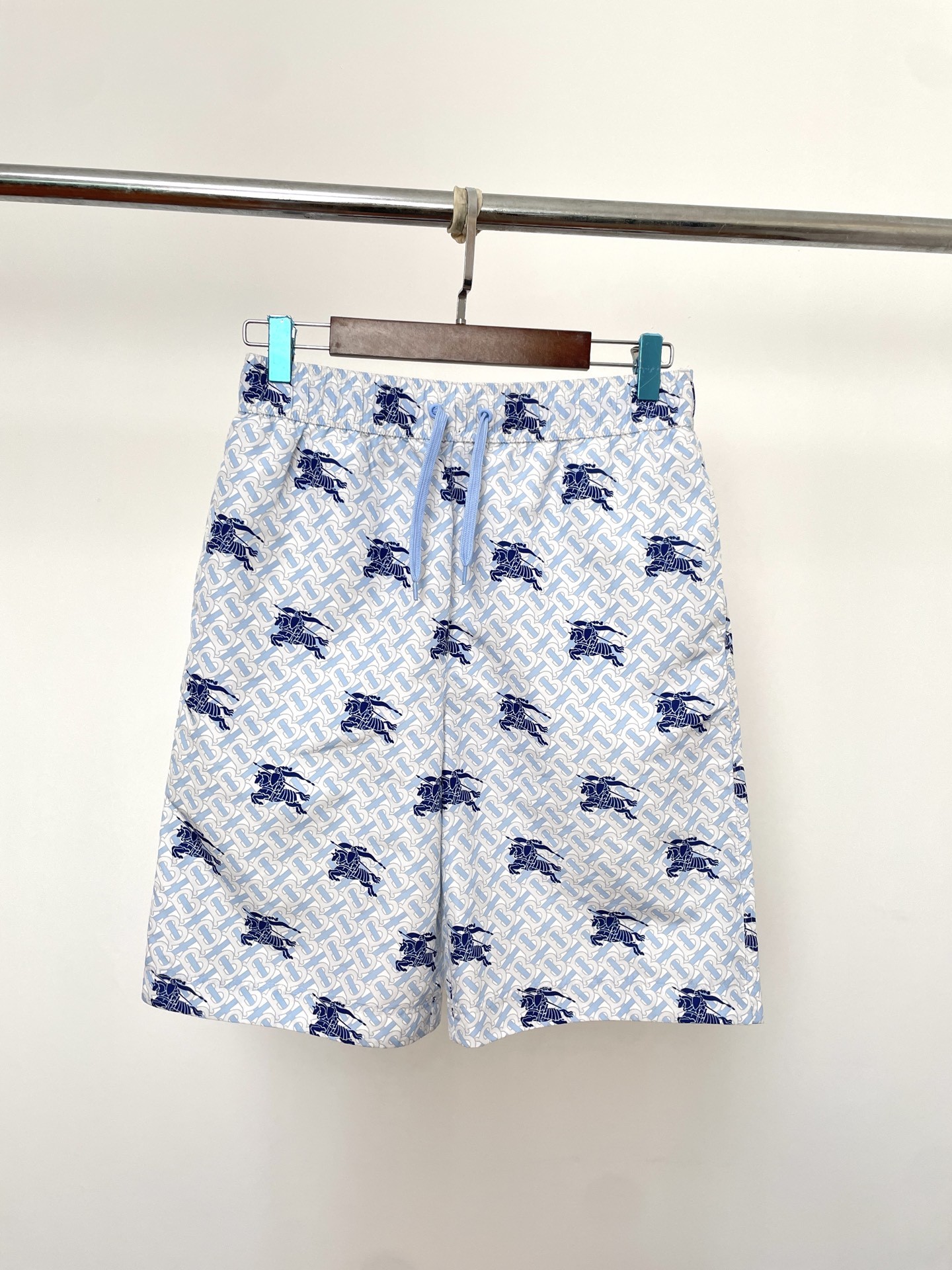 Burberry Light Blue TB Equestrian Shorts