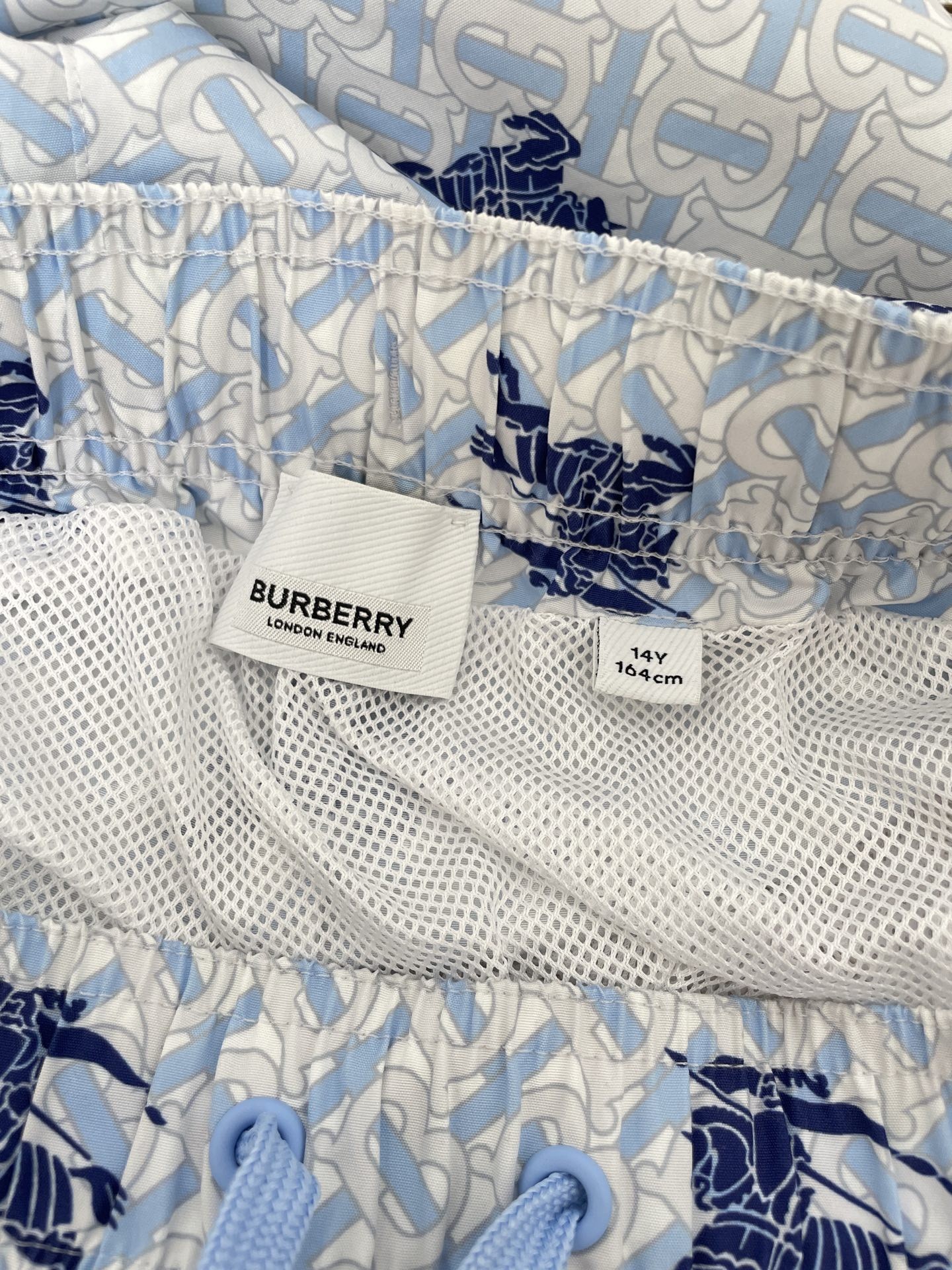 Burberry Light Blue TB Equestrian Shorts — detail
