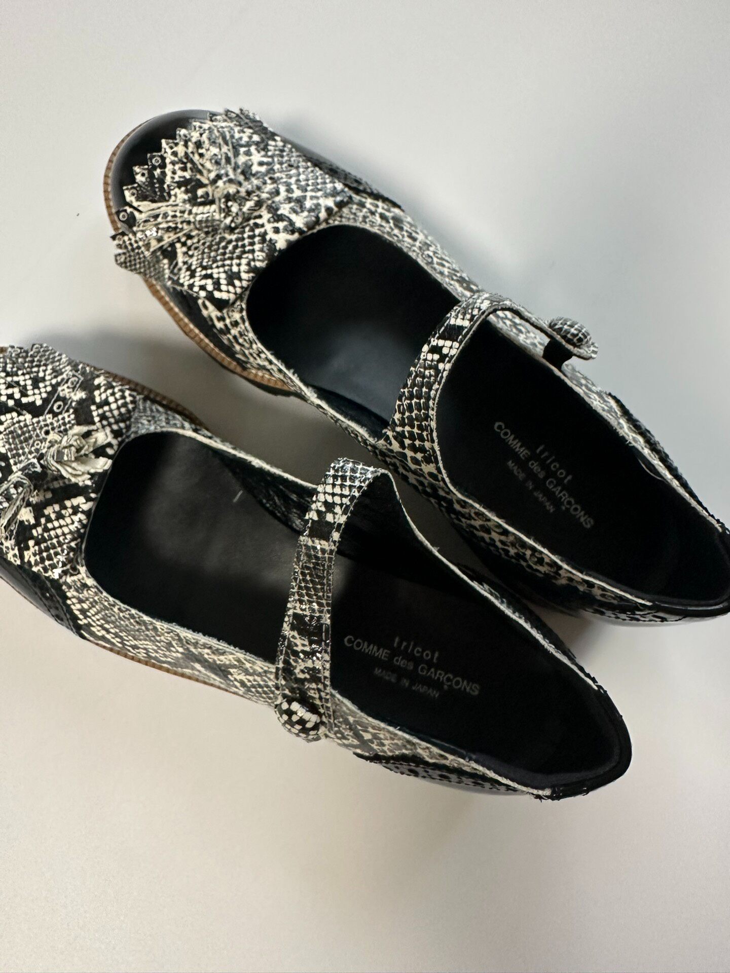 Comme des Garçons Tricot Snake Mary Jane Shoes — back