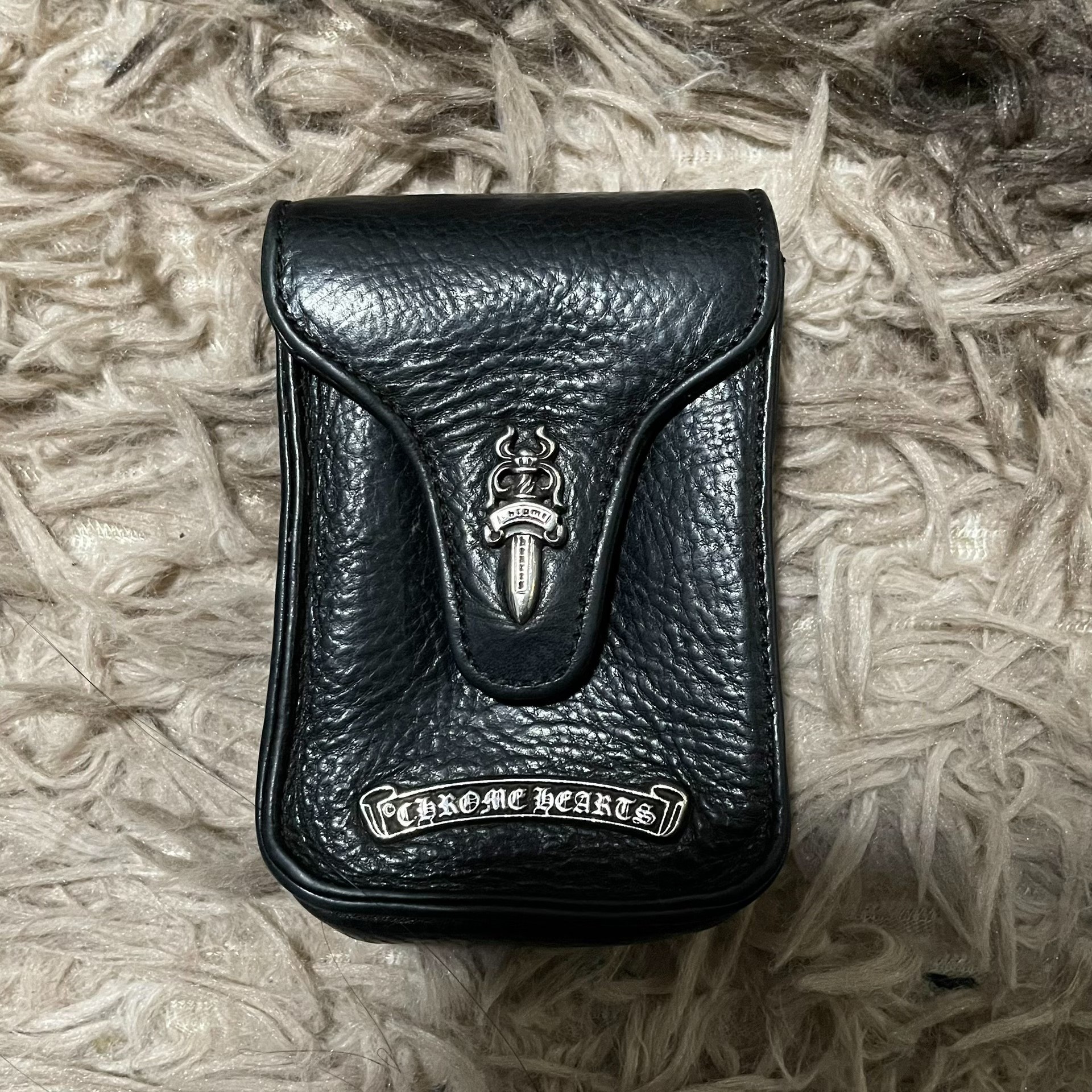 Chrome Hearts Black Dagger Cigarette Bag