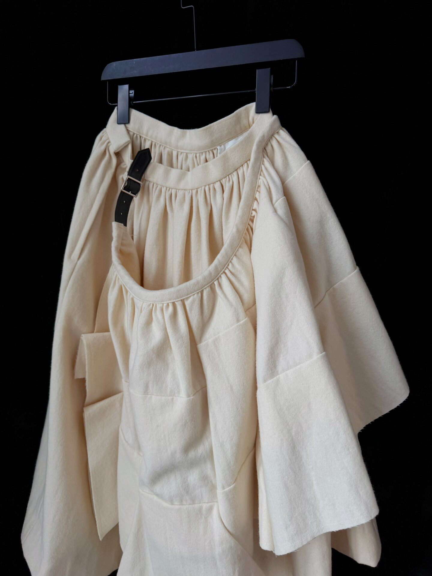 Comme des Garcons Deconstructed Wool Skirt — front