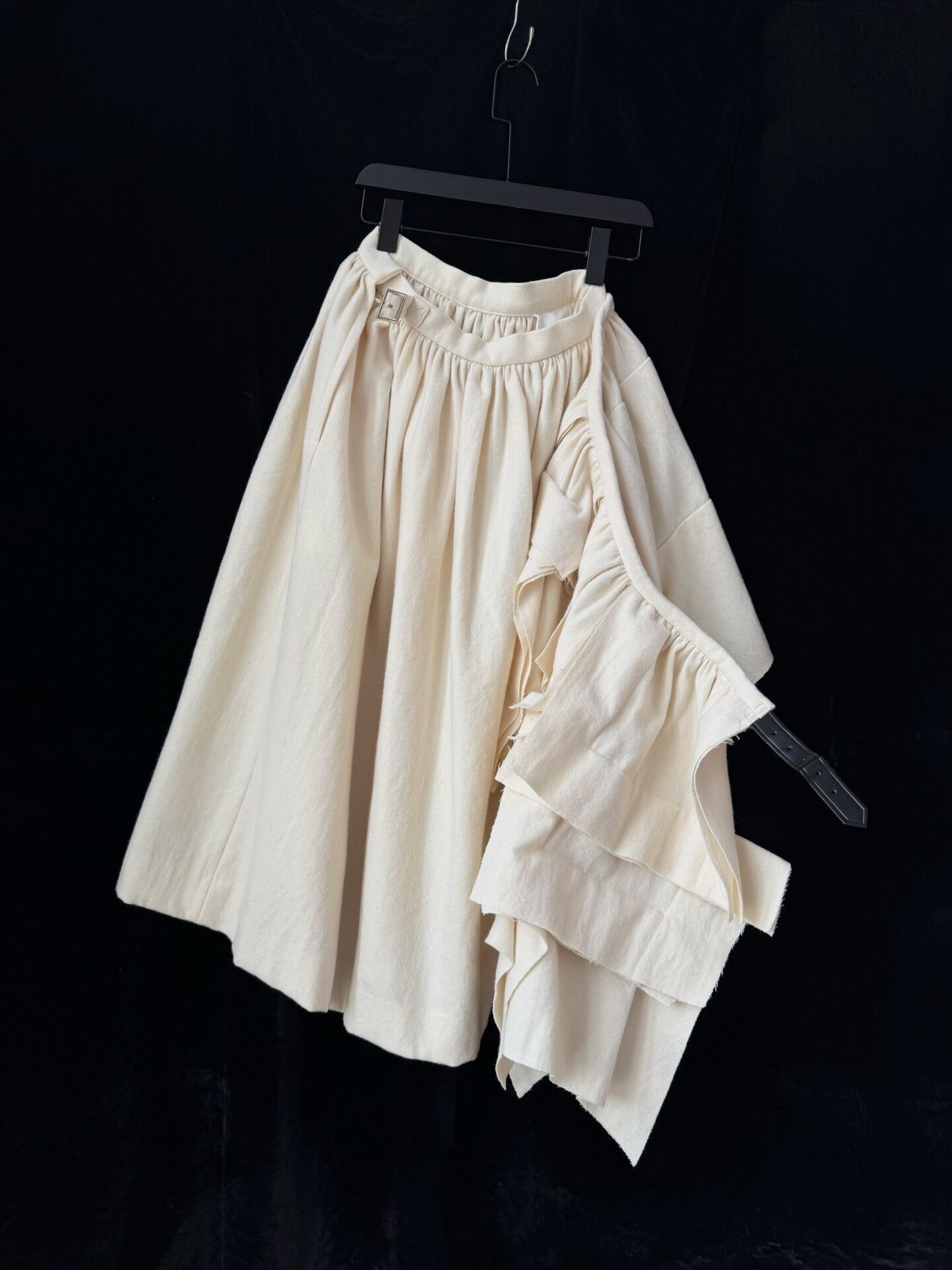 Comme des Garcons Deconstructed Wool Skirt — label