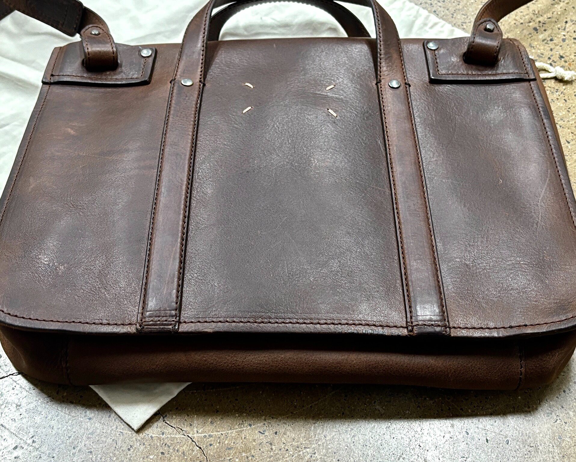 Maison Margiela Dark Brown Shoulder Bag — label