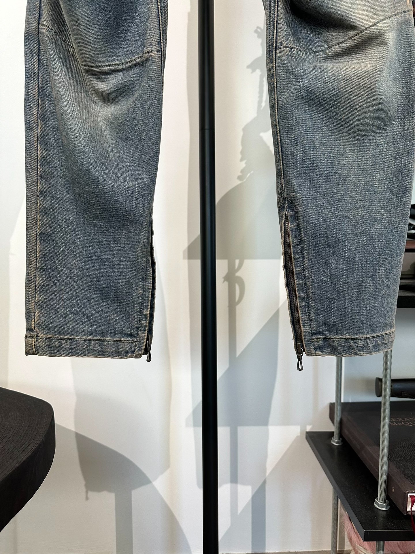 Julius7 Distressed Denim Jeans — detail